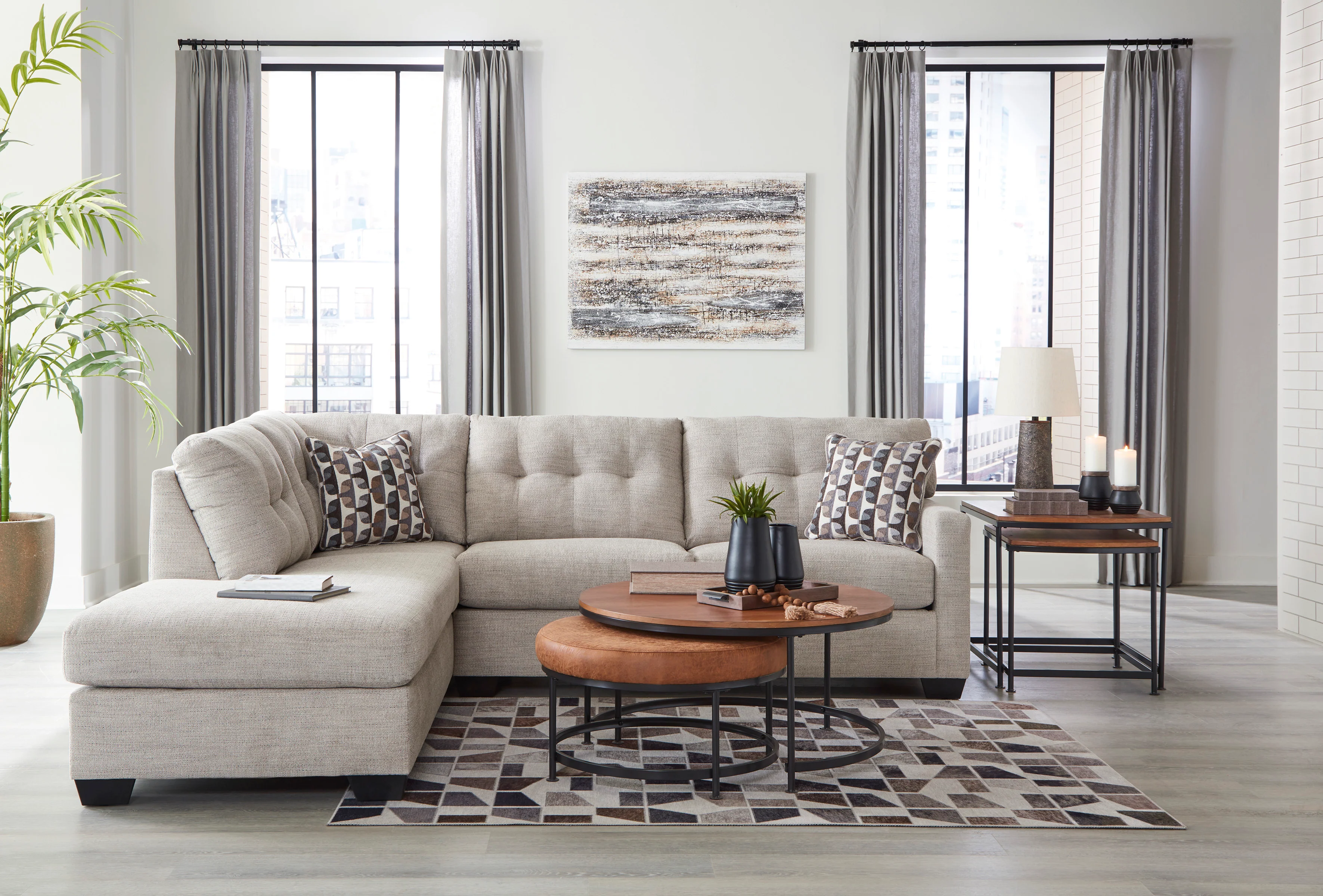 Mahoney 2 Piece Sectional Sofa Set