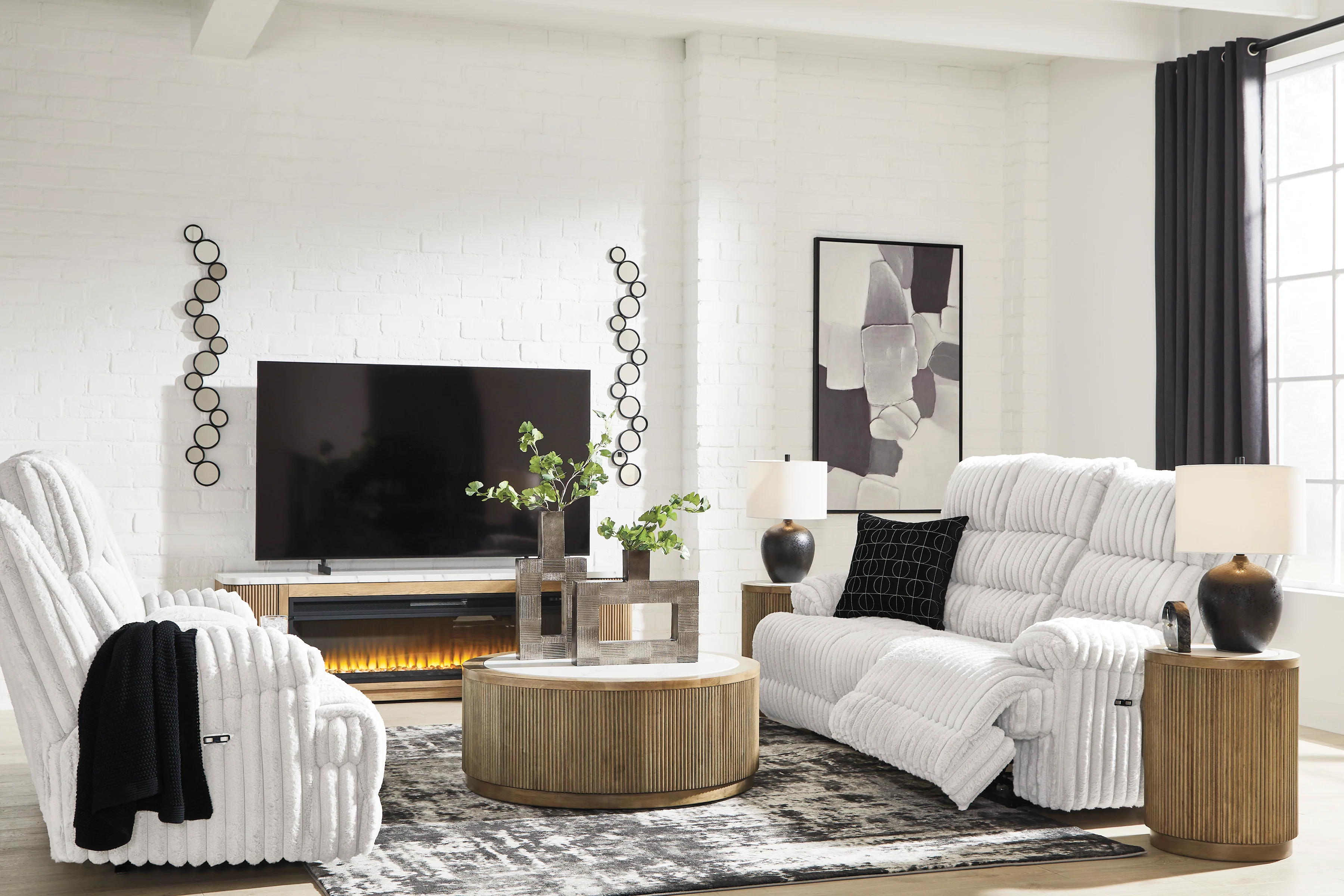 Technique Rec Pwr Sofa With Drop Down Table - Image 17