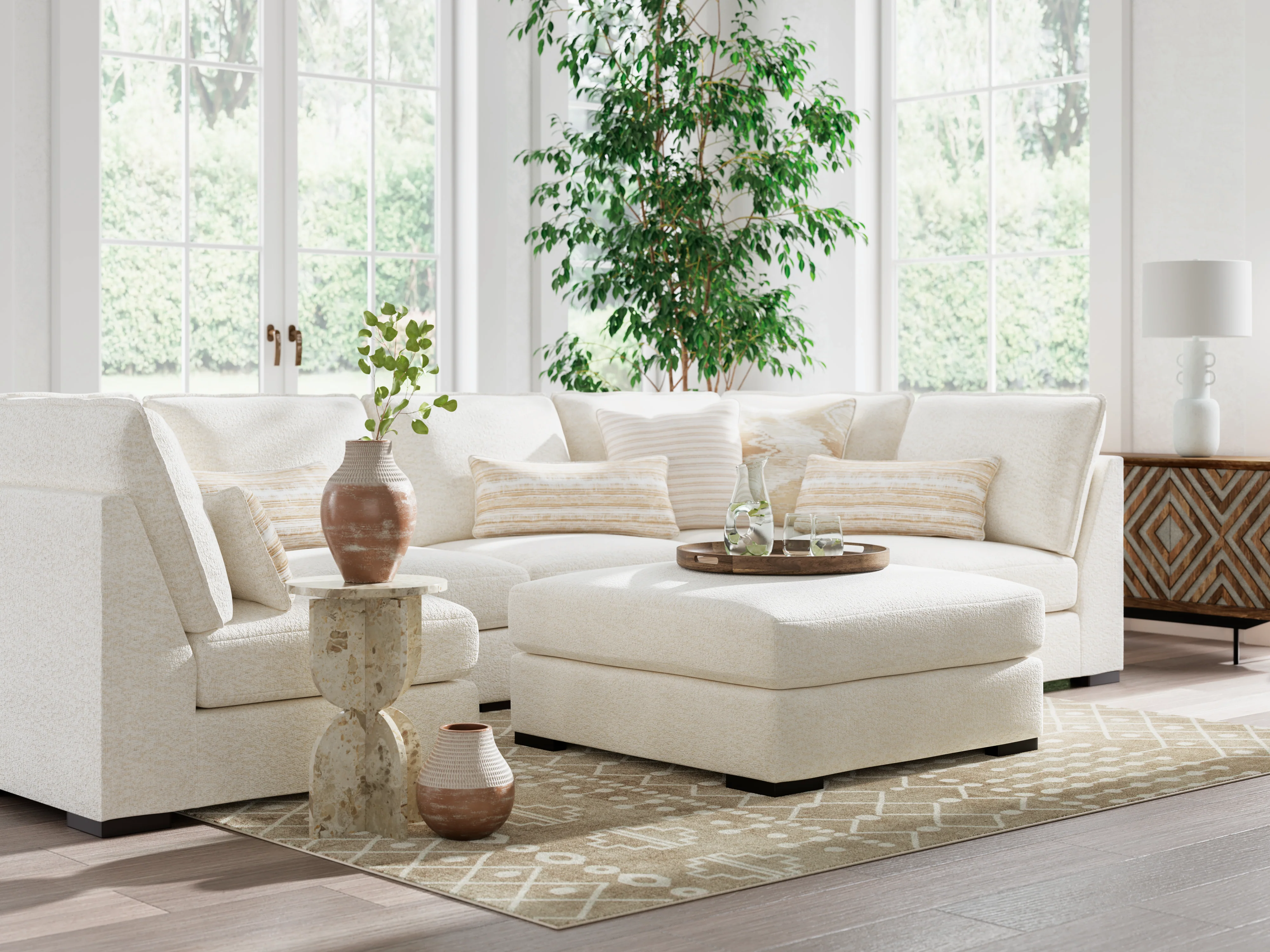 Donelson Creek 5 piece Sectional Sofa Set - Image 4