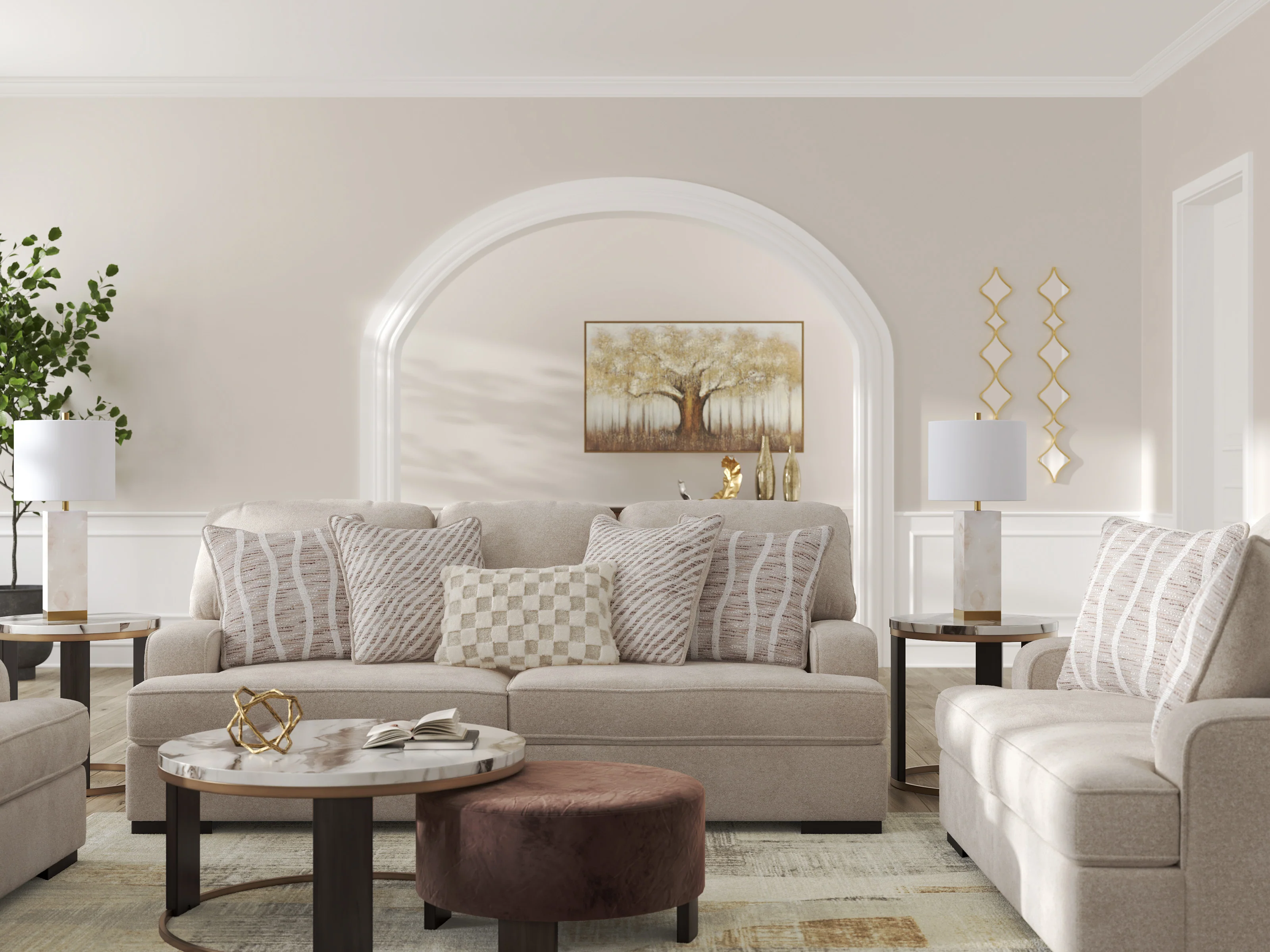 High Profile Sofa Set (3+2+1) - Image 7