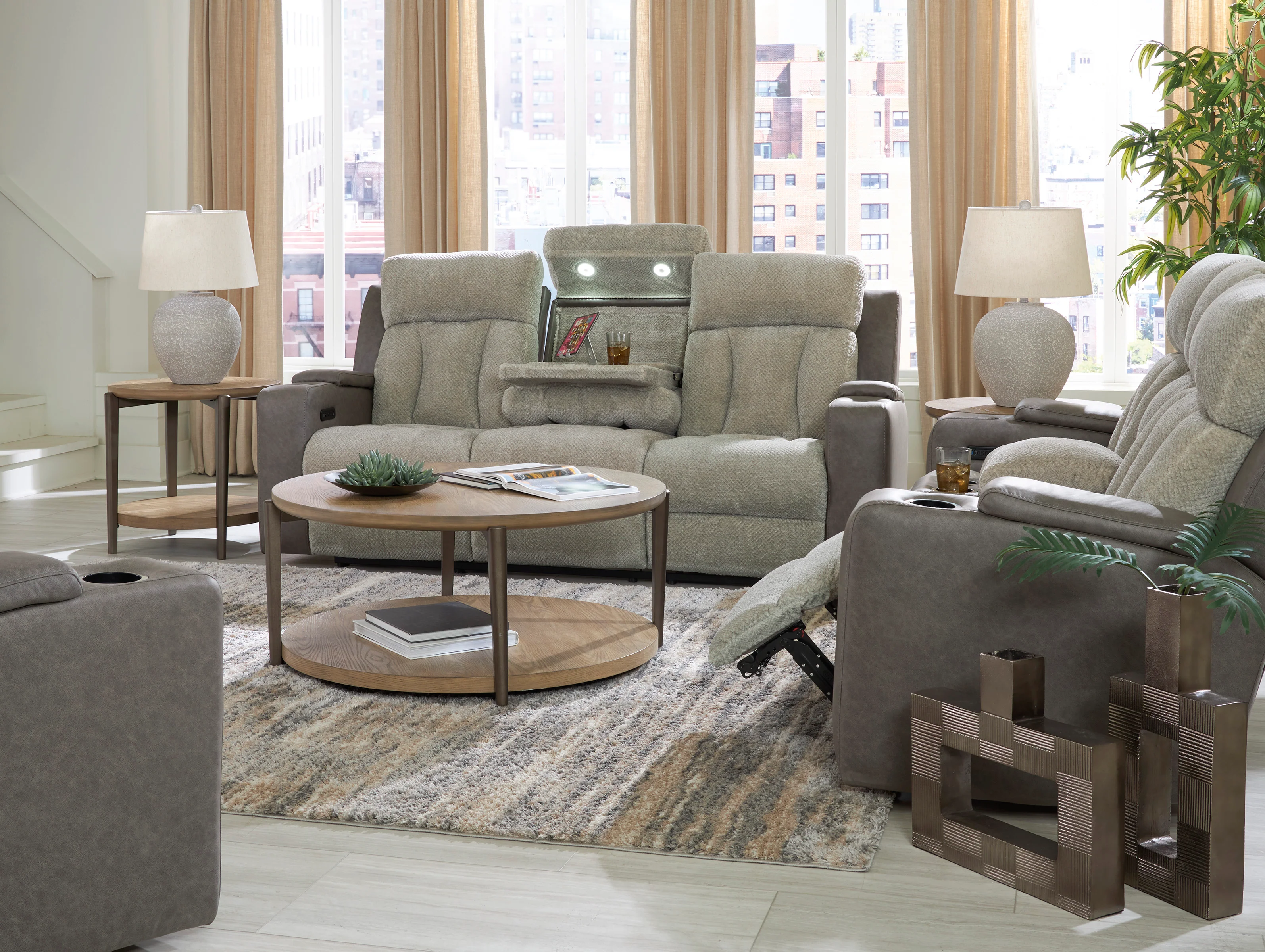 Stately Check Sofa Set (3+2+1) - Image 3