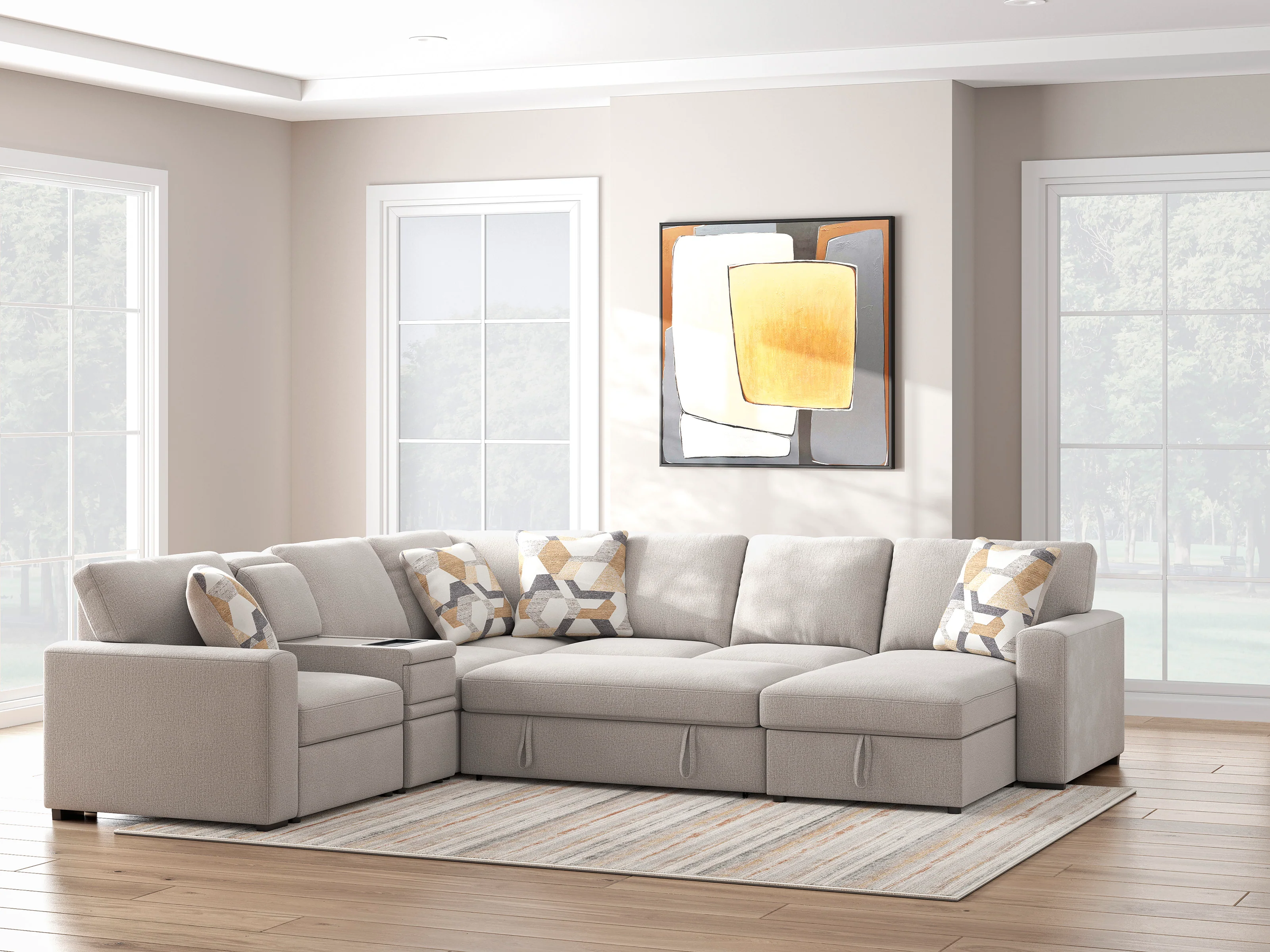 Flaglere 5-piece Sectional Sofa Set - Image 3