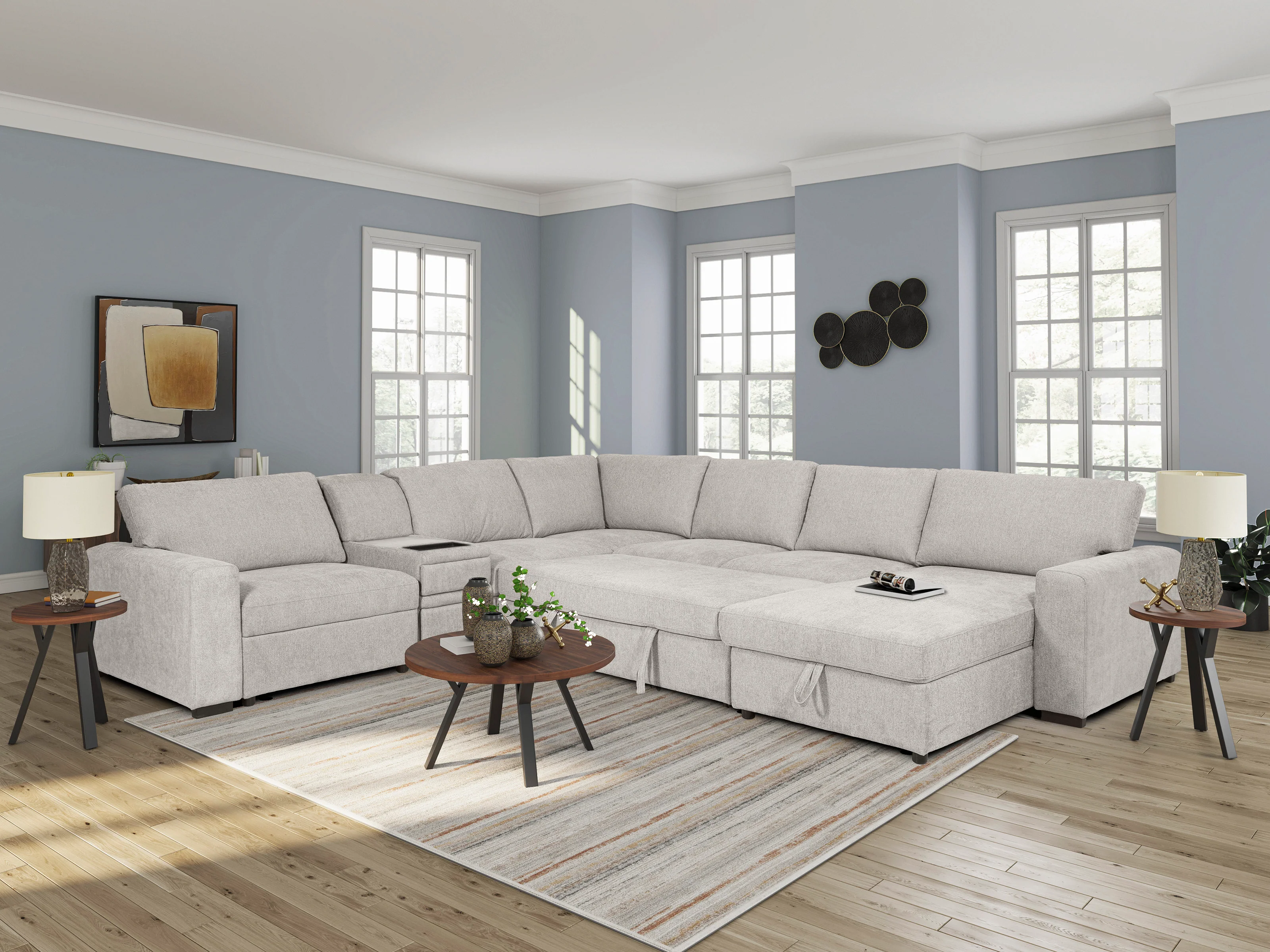 Flaglere 5-piece Sectional Sofa Set - Image 4