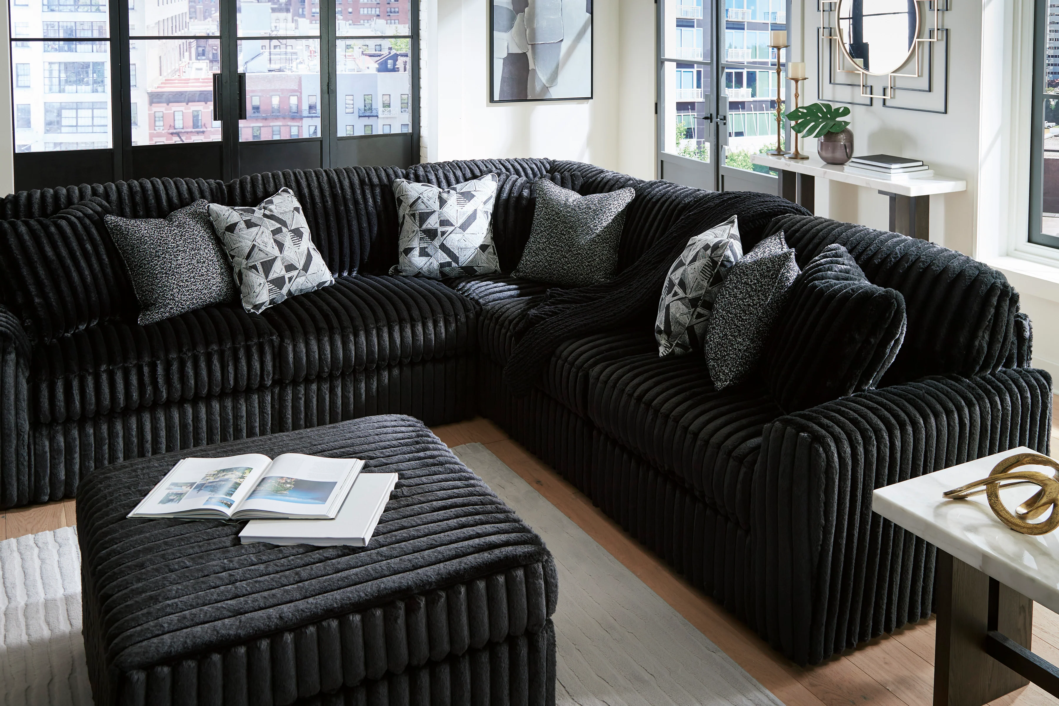 Midnight-Madness 3-piece Sectional Sofa Set - Image 11