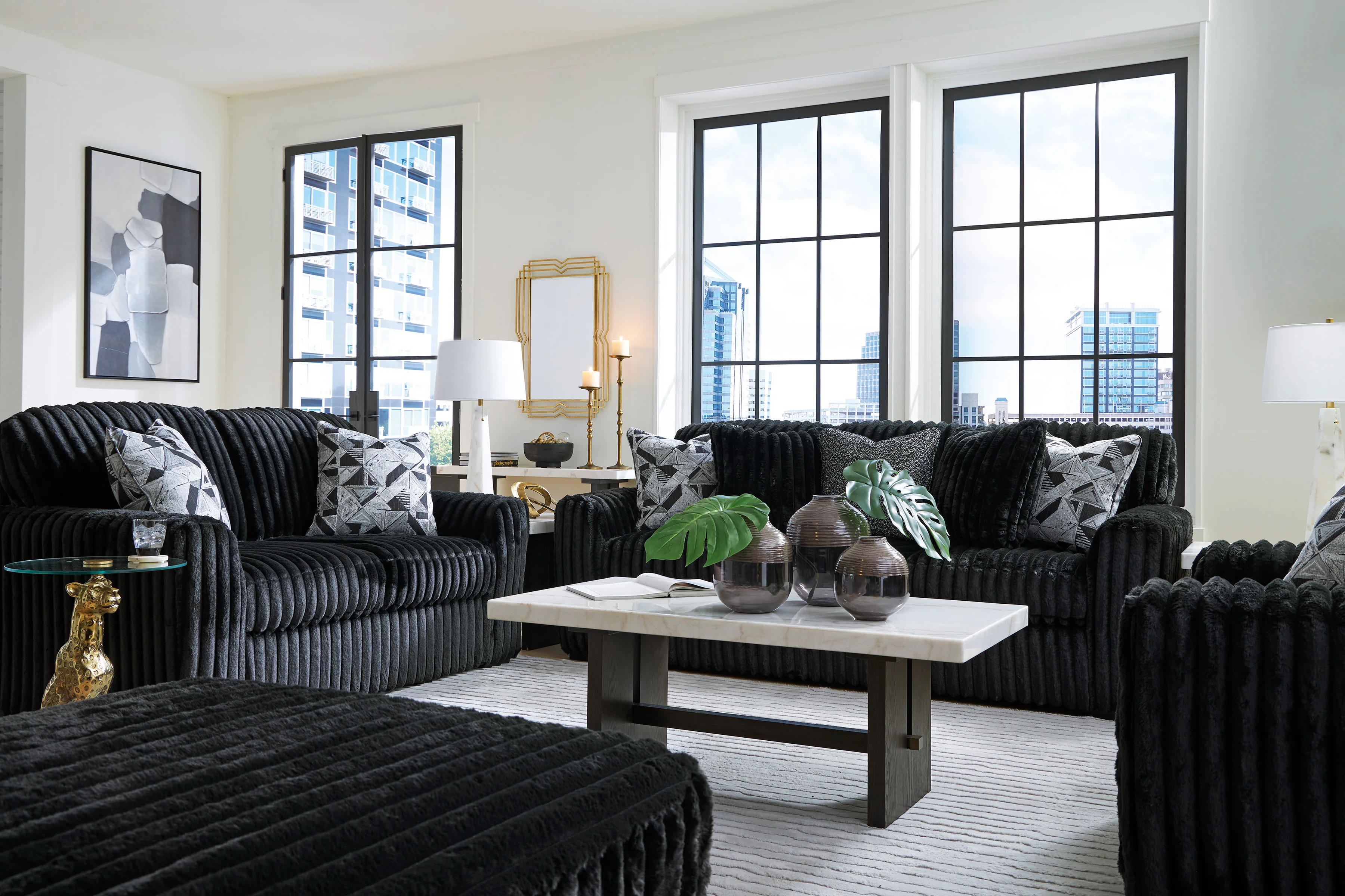 Midnight-Madness Sofa Set (3+2+1) - Image 3