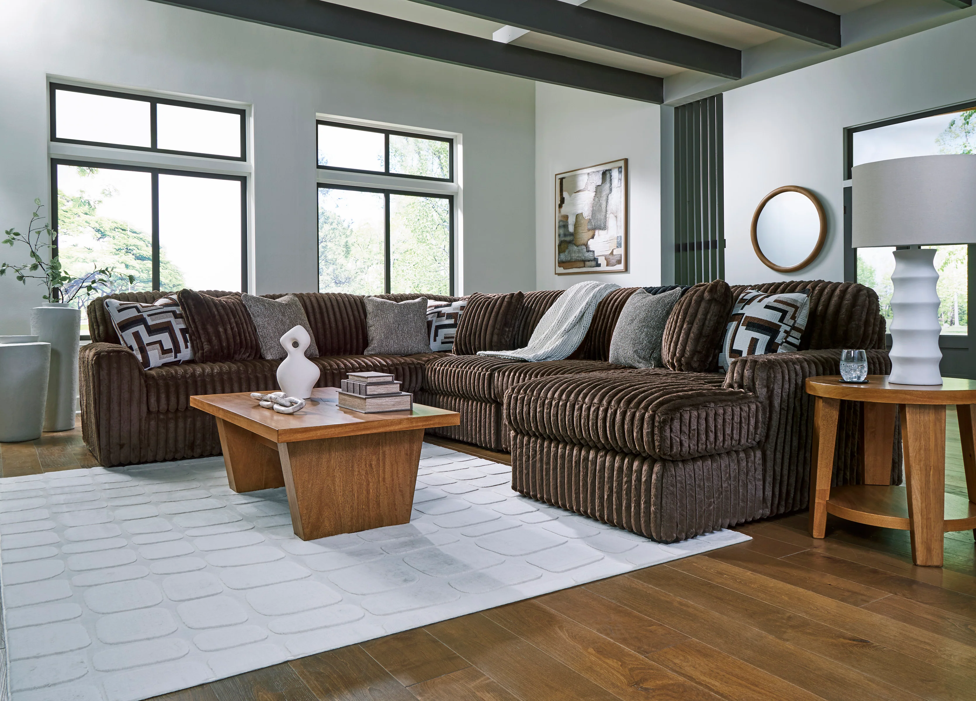 Midnight-Madness 4 piece Sectional Sofa Set - Image 4