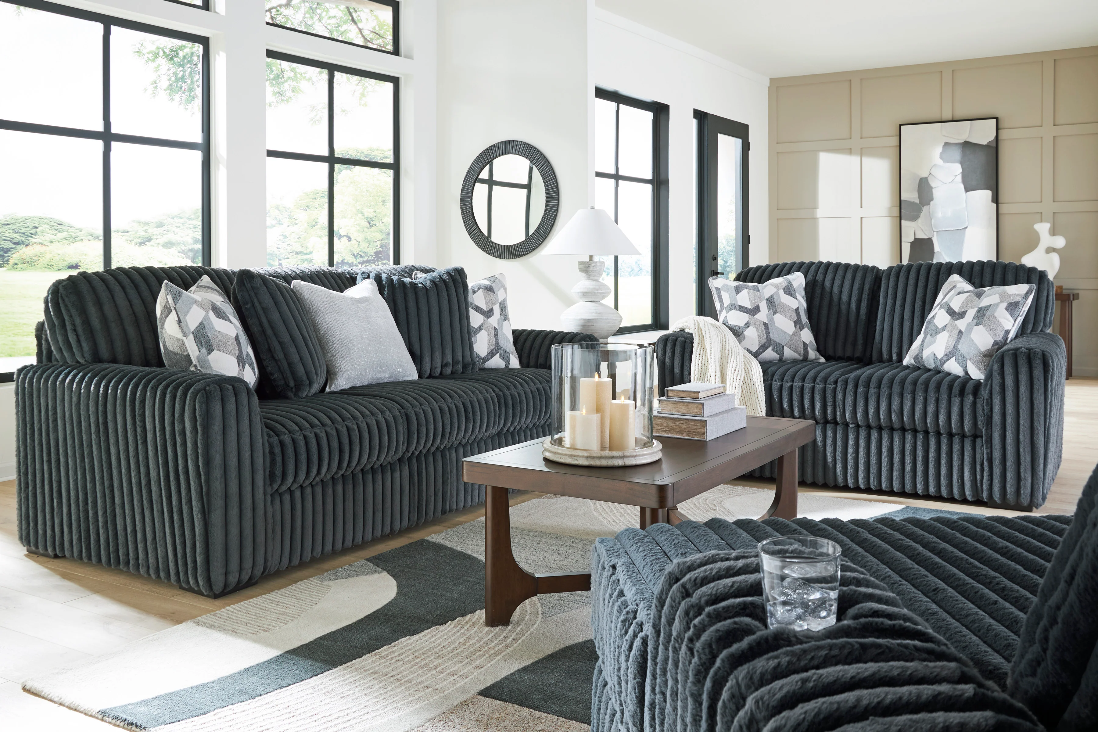 Midnight-Madness Sofa Set (3+2+1) - Image 2