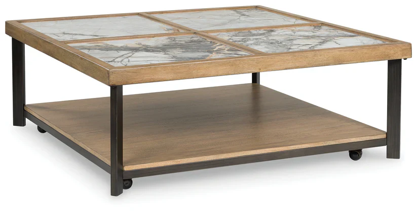 Montia Square Cocktail Table + 2 End table - Image 7