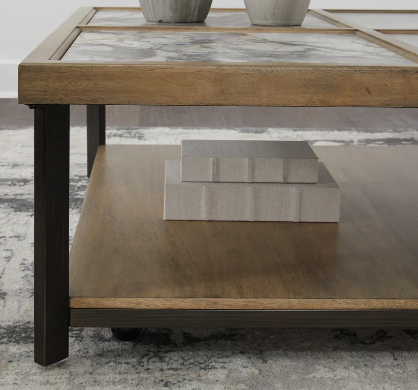 Montia Square Cocktail Table + 2 End table - Image 8