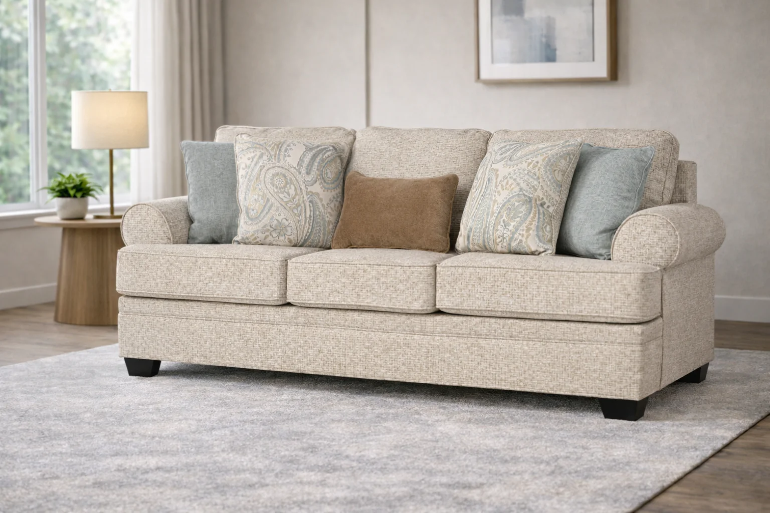 Auralith Sofa set (3+2+1) + Ottoman - Image 14