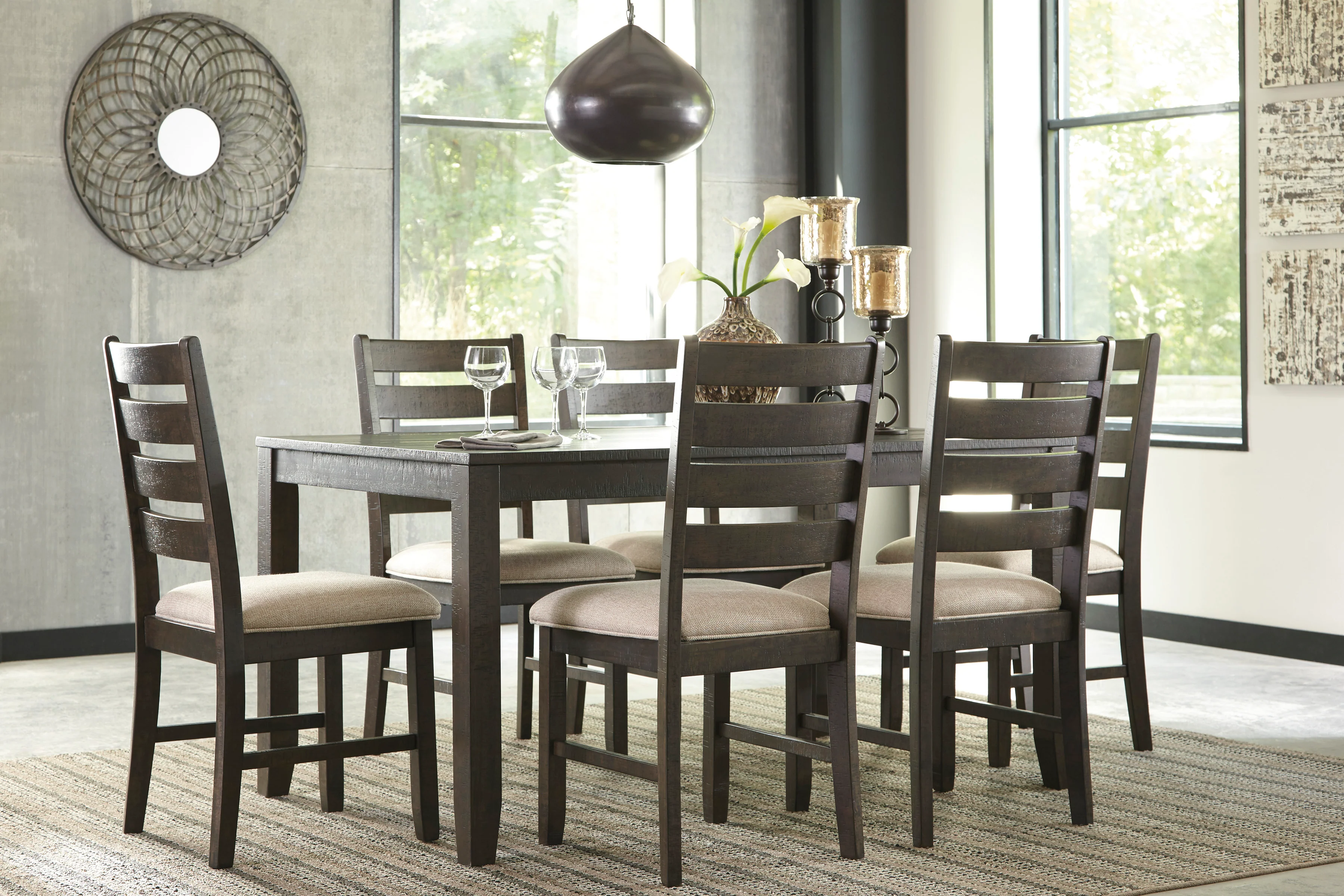 Rokane Dining Table and Chairs (Set of 7) - Image 4