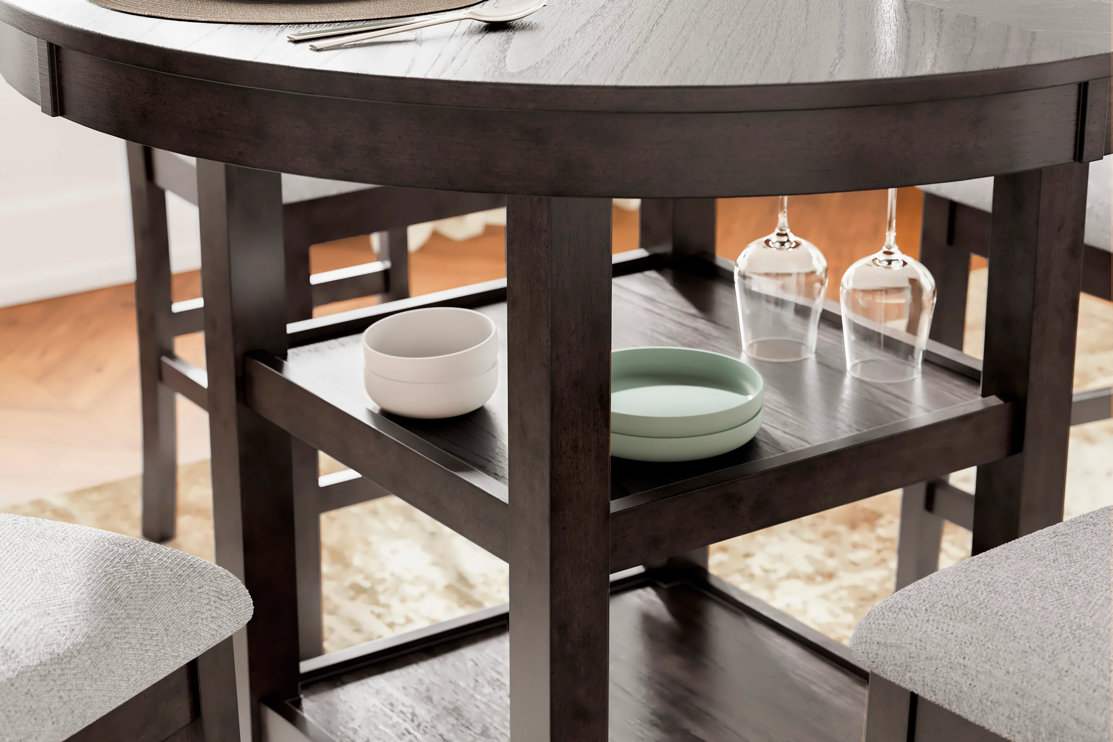 Langwest Counter Height Dining Table and 4 Barstools (Set of 5) - Image 3