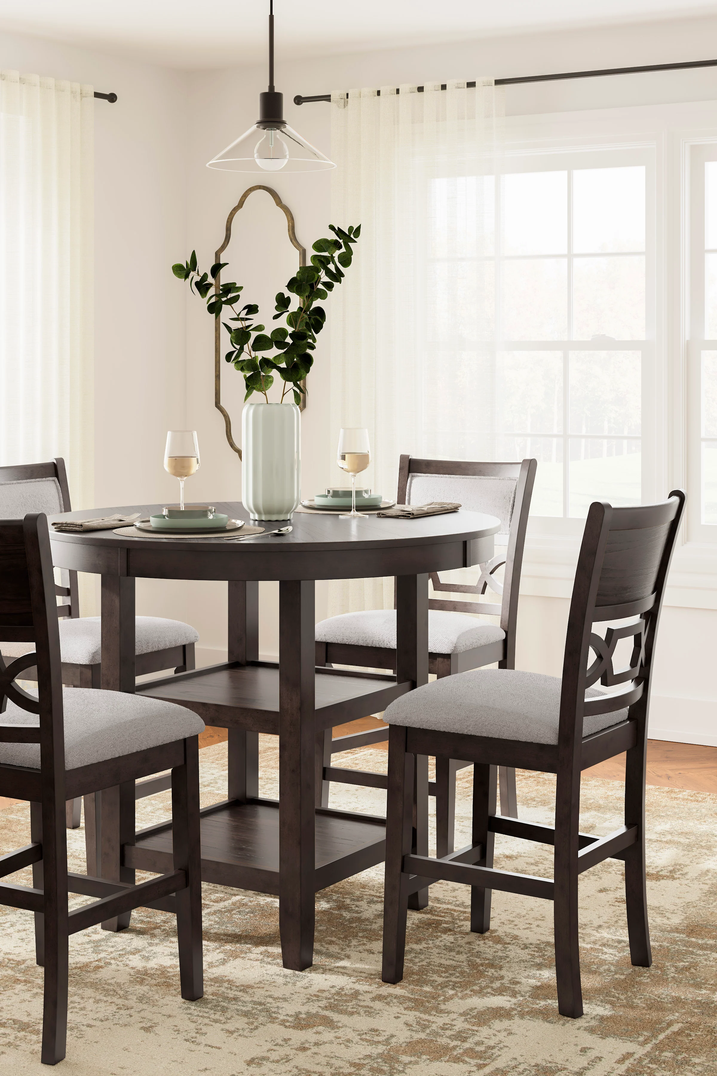 Langwest Counter Height Dining Table and 4 Barstools (Set of 5) - Image 5