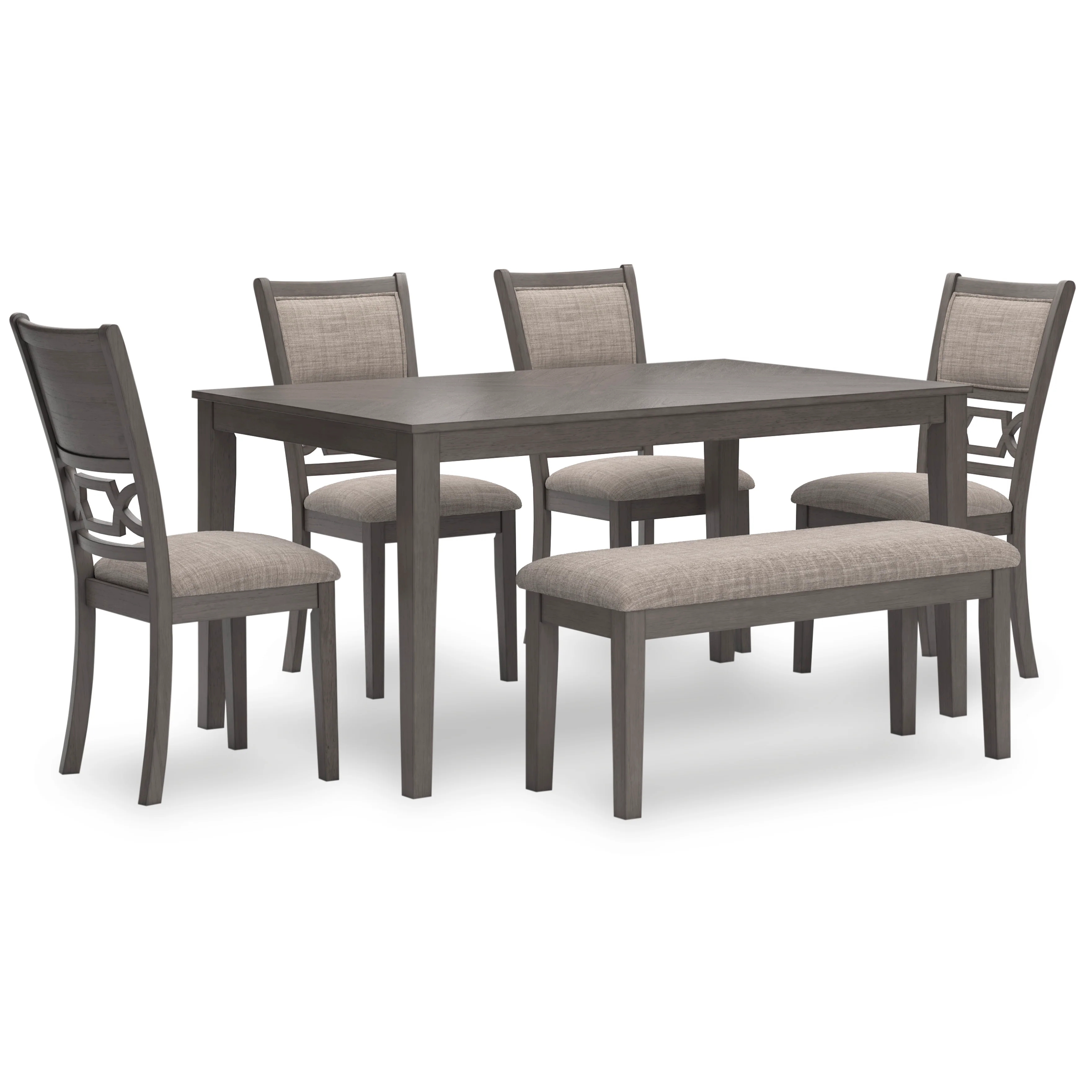 Wrenning Dining Table and 4 Chairs and Bench (Set of 6) - Image 2