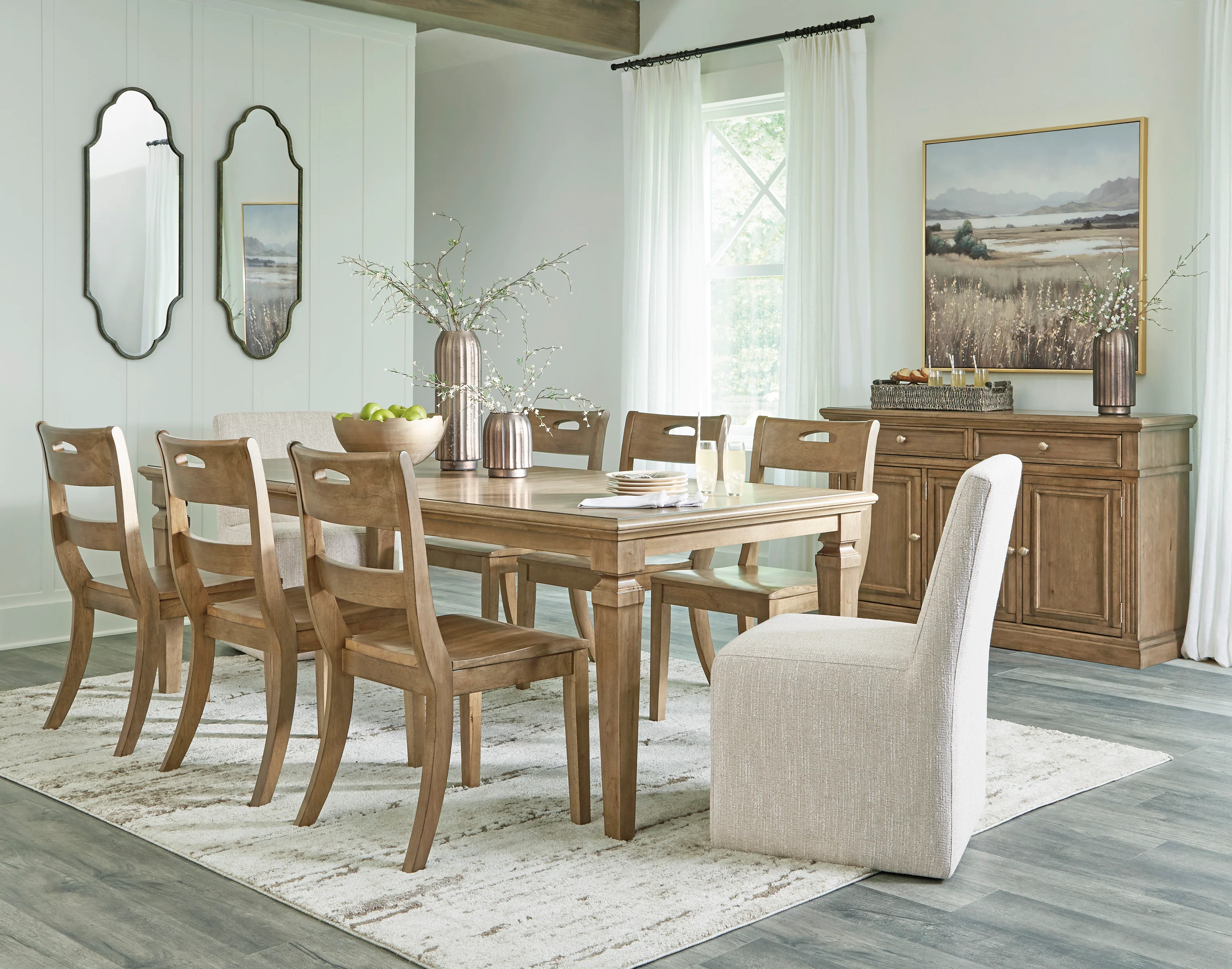 MYLARKEN Dinning table set (Table+ 8 chairs)