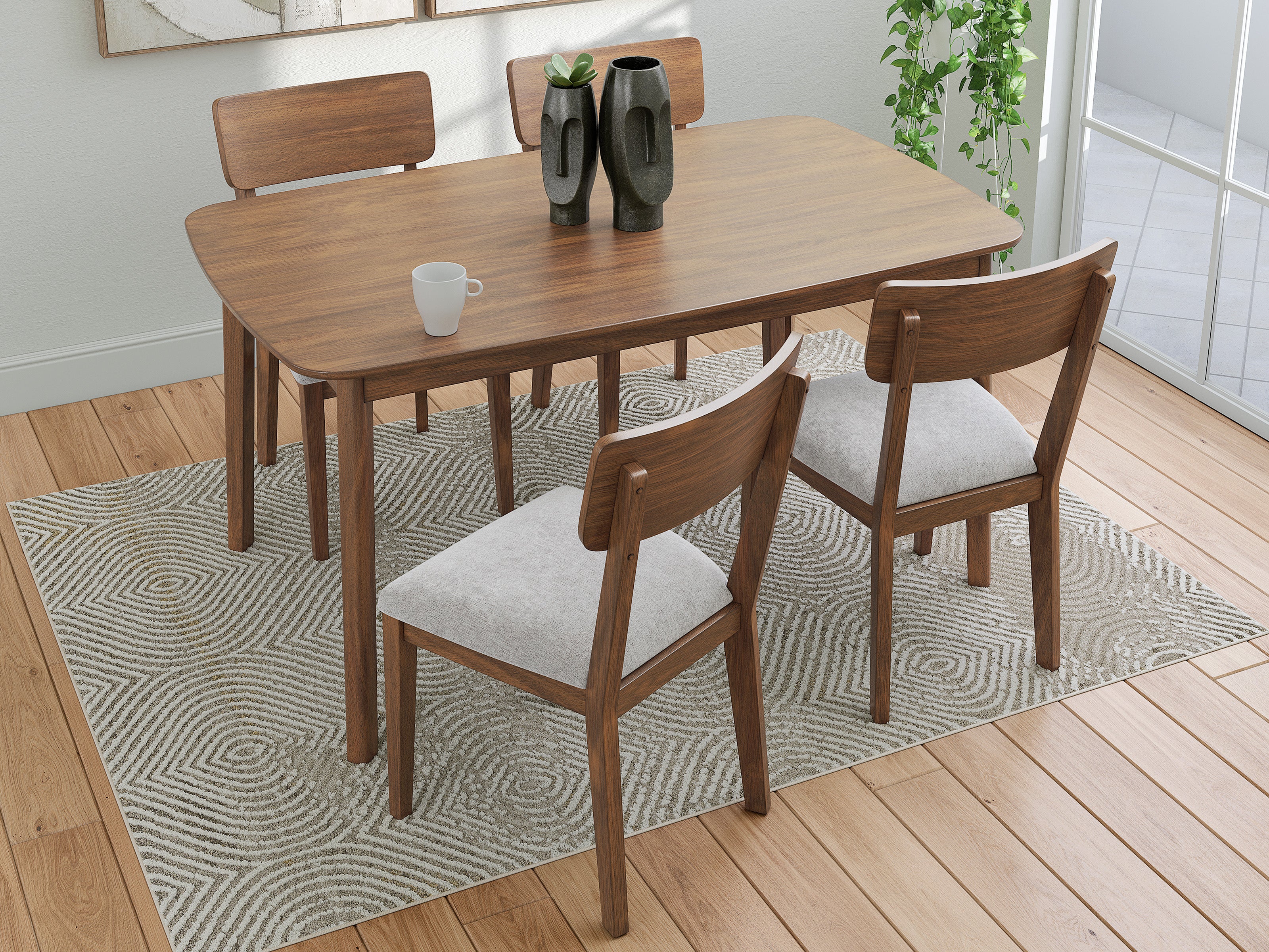 Lyncott Dining Table and 4 Chairs (Set of 5) - Image 4
