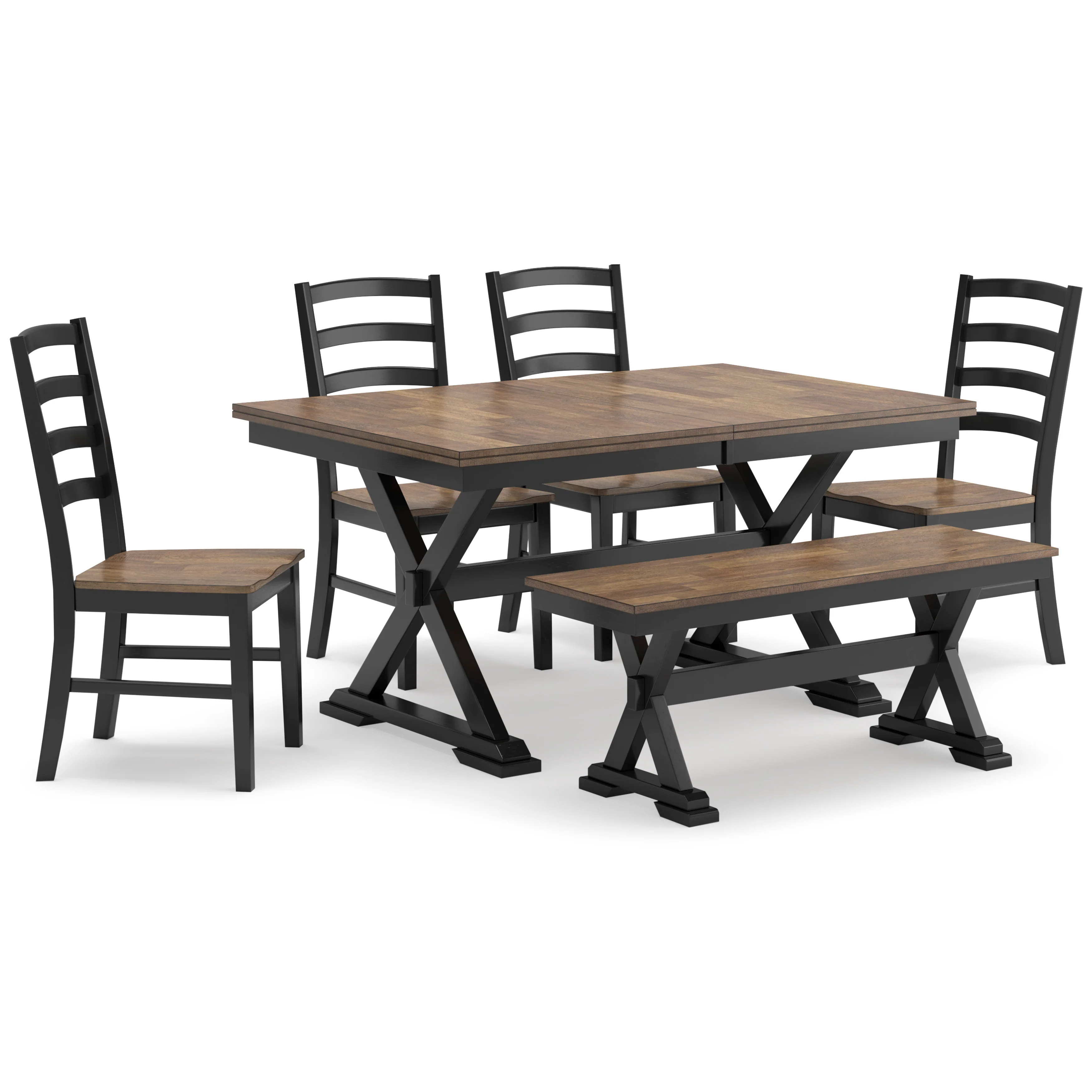 Galiden Dinning table set (Table+ 4 Chairs + Bench) - Image 2