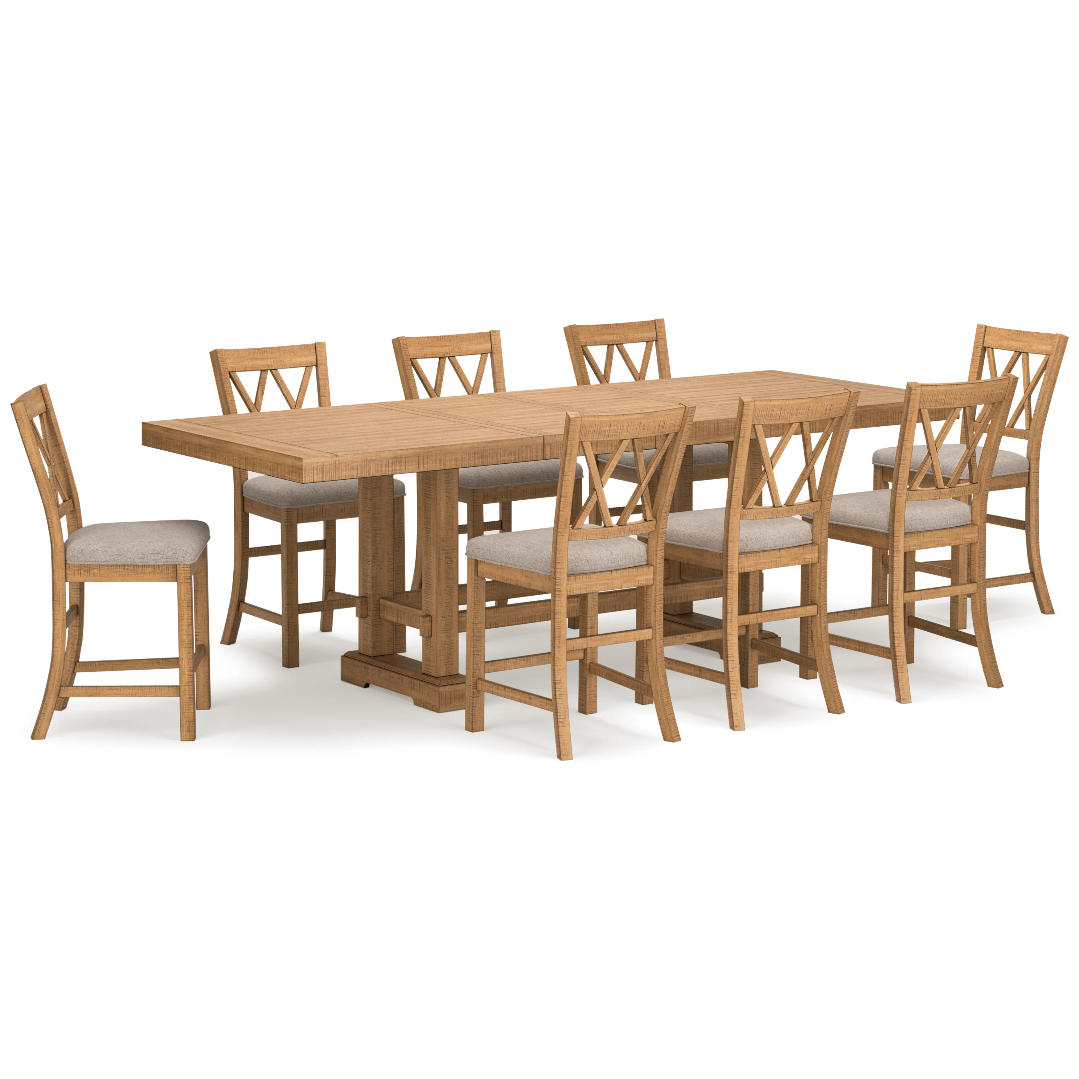 HAVONPLANE Dinning table set (Table+ 8 Barstool) - Image 2