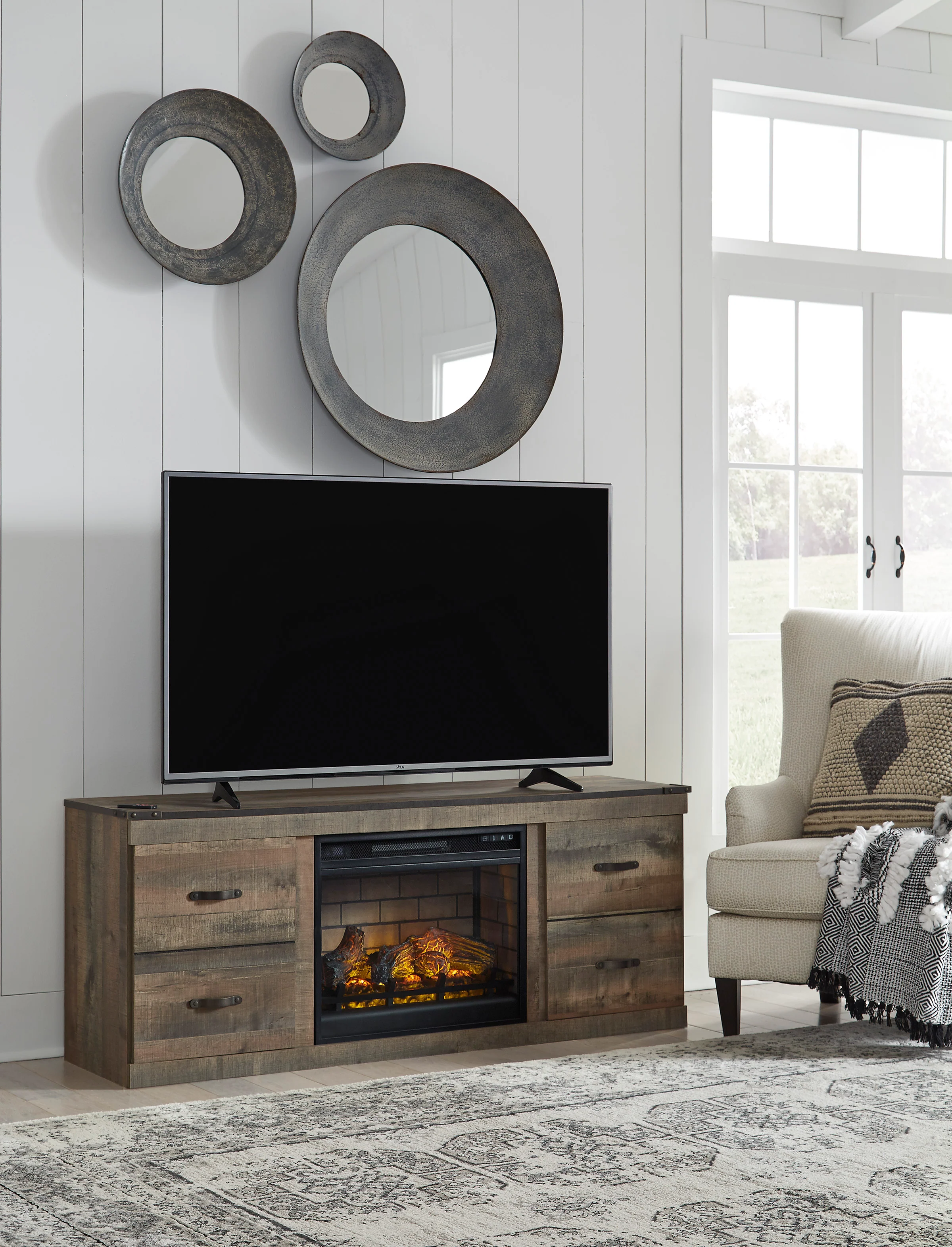 Trinell LG TV Stand With Fireplace Option - Image 8