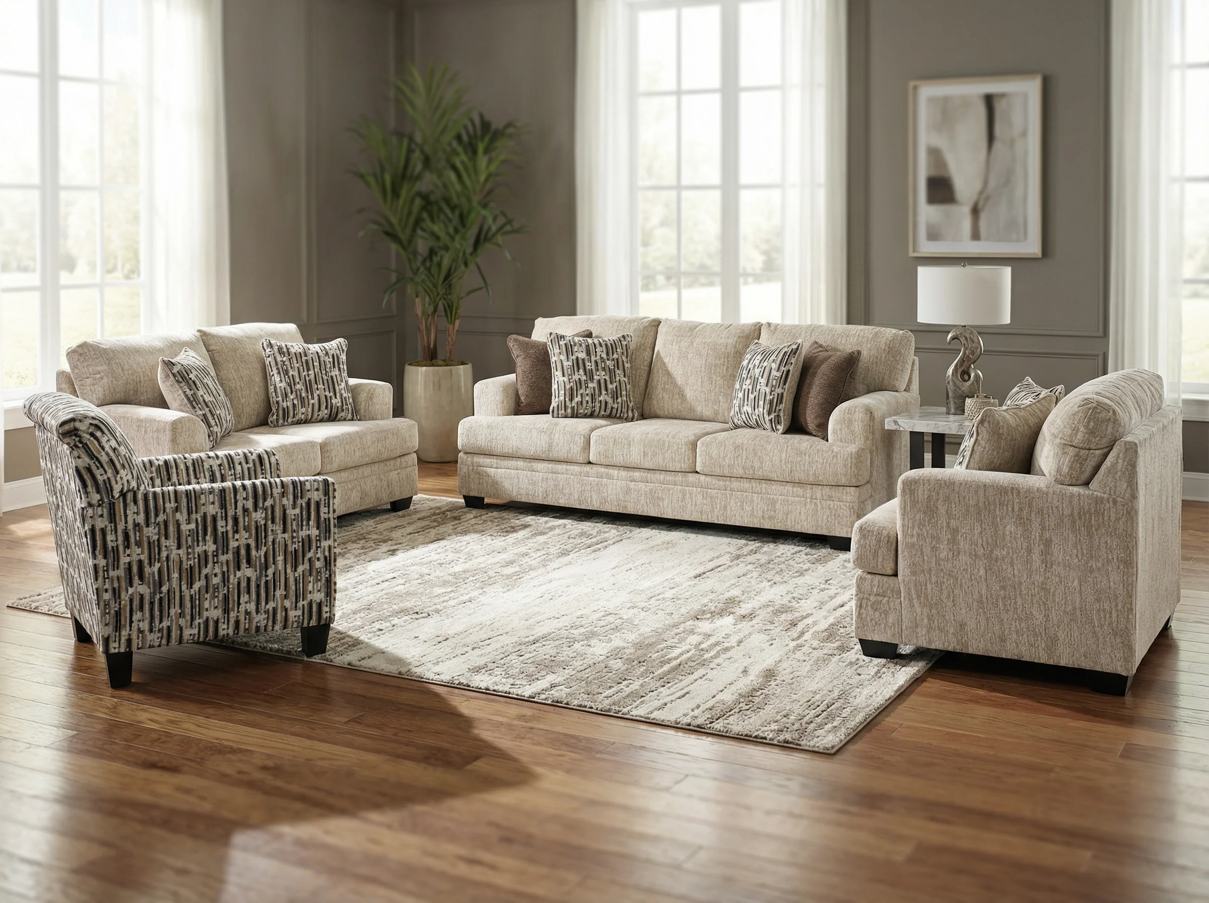 Delacroix Sofa Set (3+2+1+Accent chair) - Image 3