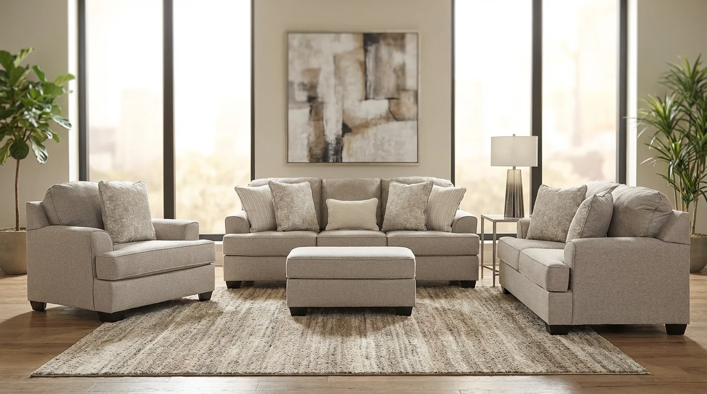 Velvet Beast Sofa Set (3+2+1+ottoman) - Image 11