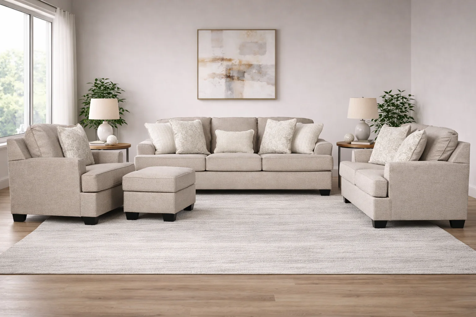 Velvet Beast Sofa Set (3+2+1+ottoman) - Image 12