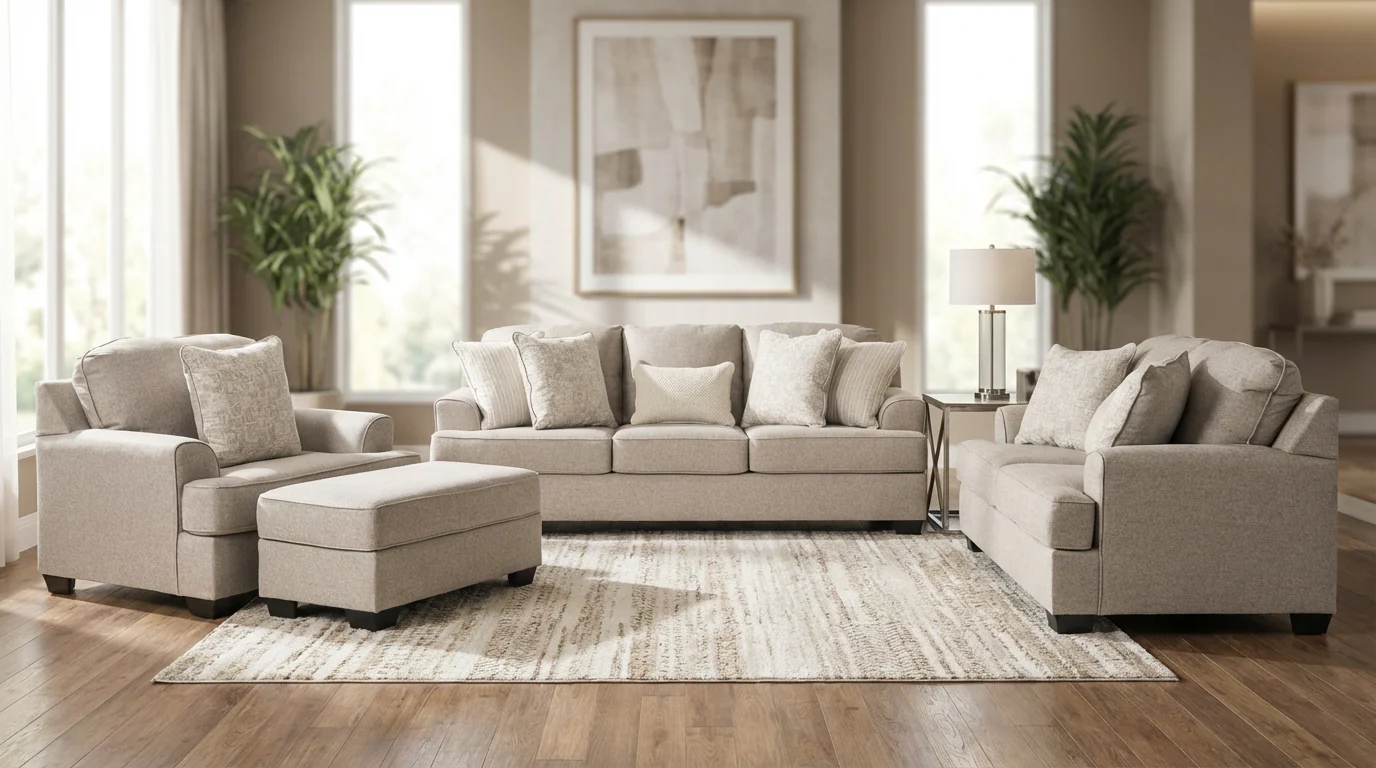 Velvet Beast Sofa Set (3+2+1+ottoman) - Image 7