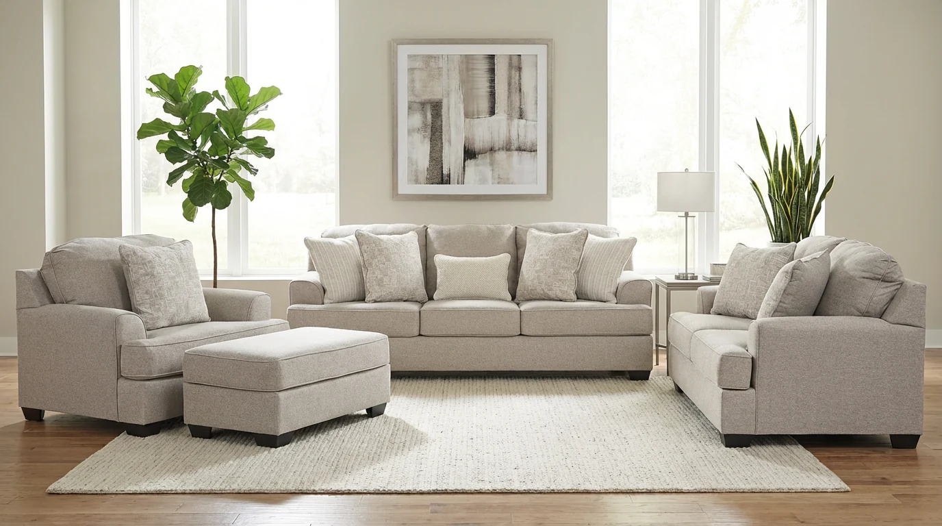 Velvet Beast Sofa Set (3+2+1+ottoman) - Image 9
