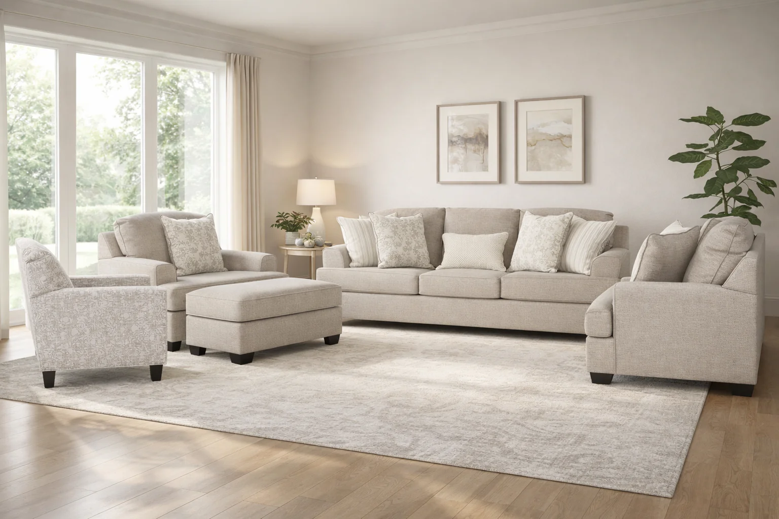 Velvet Beast Sofa Set (3+2+1+ottoman+Accent chair) - Image 16