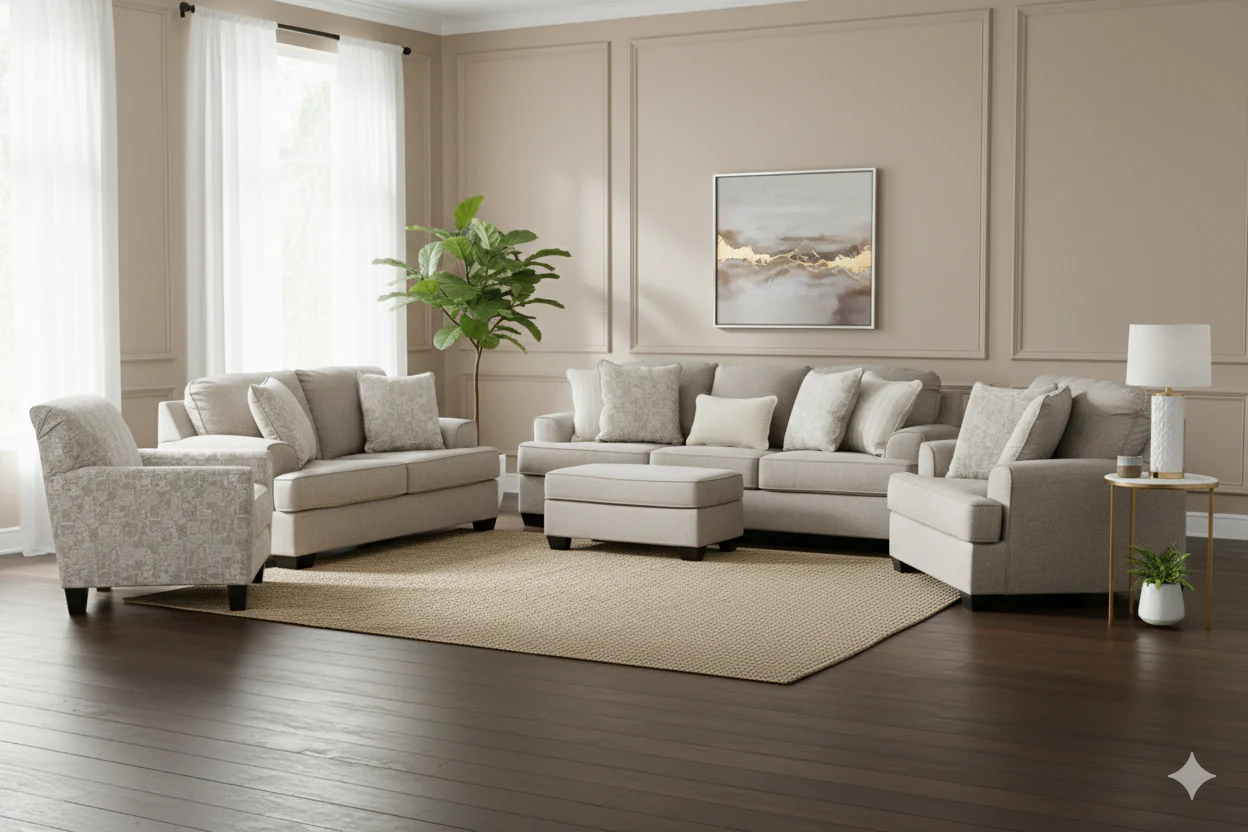 Velvet Beast Sofa Set (3+2+1+ottoman+Accent chair) - Image 17
