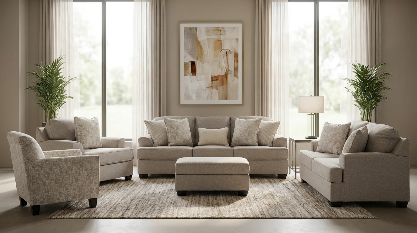 Velvet Beast Sofa Set (3+2+1+ottoman+Accent chair) - Image 18