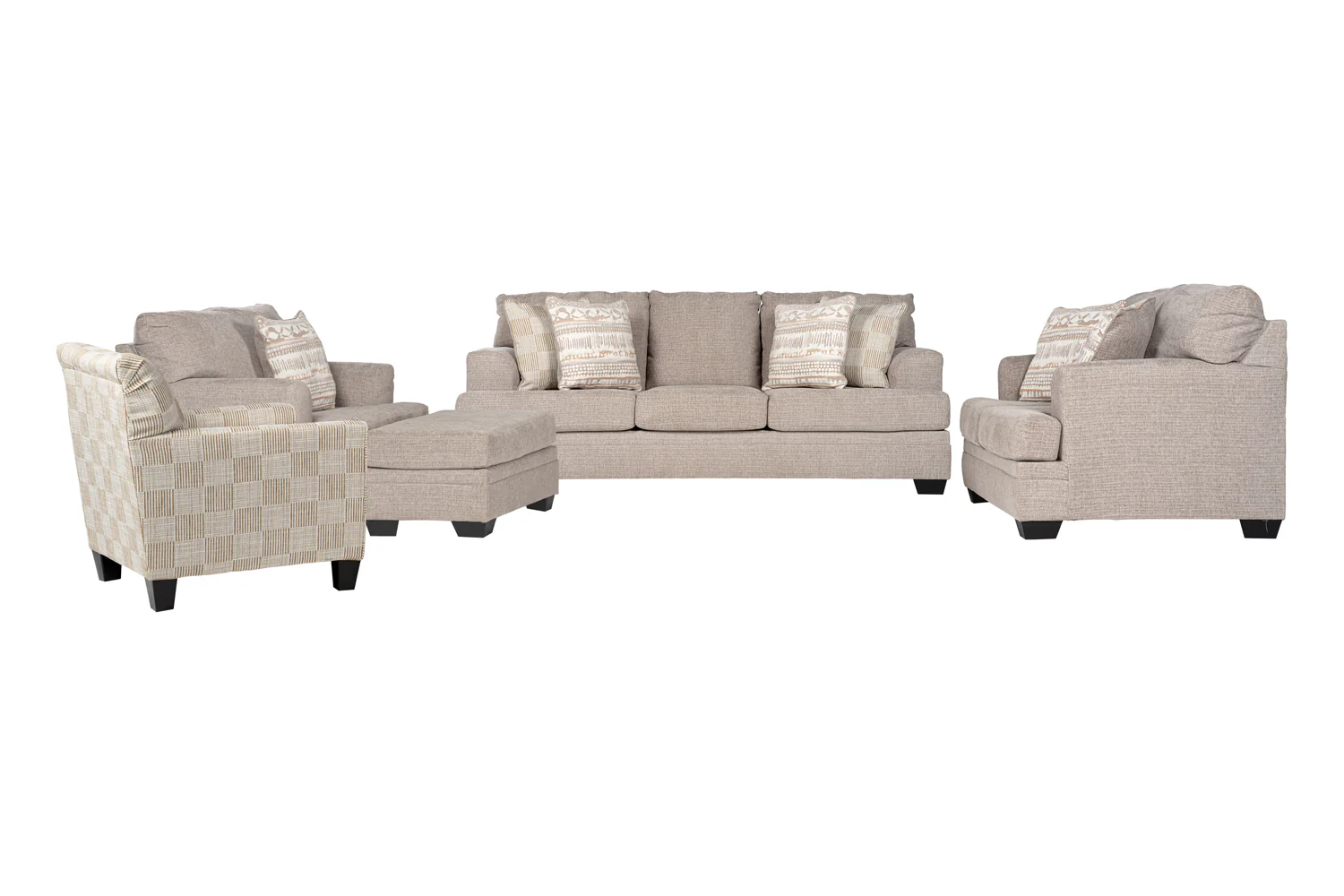Chesterfield Sofa Set (3+2+1+ottoman+Accent chair) - Image 4
