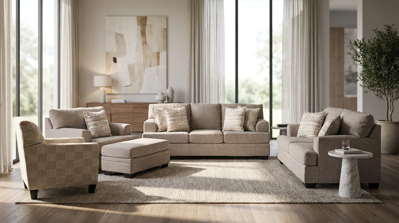 Chesterfield Sofa Set (3+2+1+ottoman+Accent chair) - Image 8