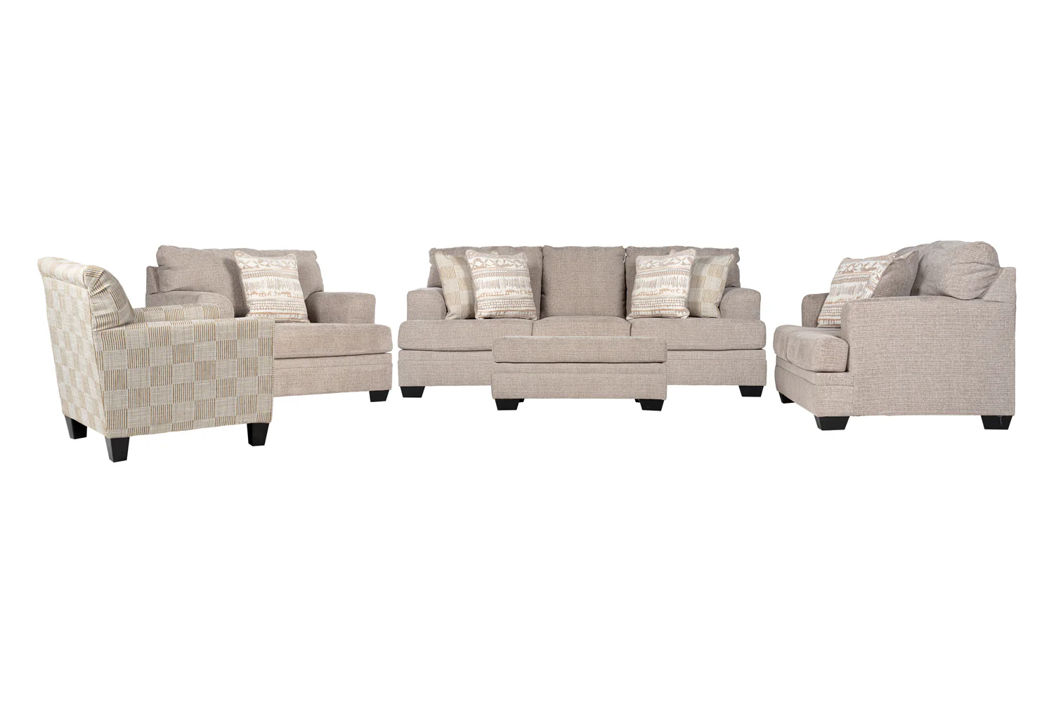 Chesterfield Sofa Set (3+2+1+ottoman+Accent chair) - Image 9