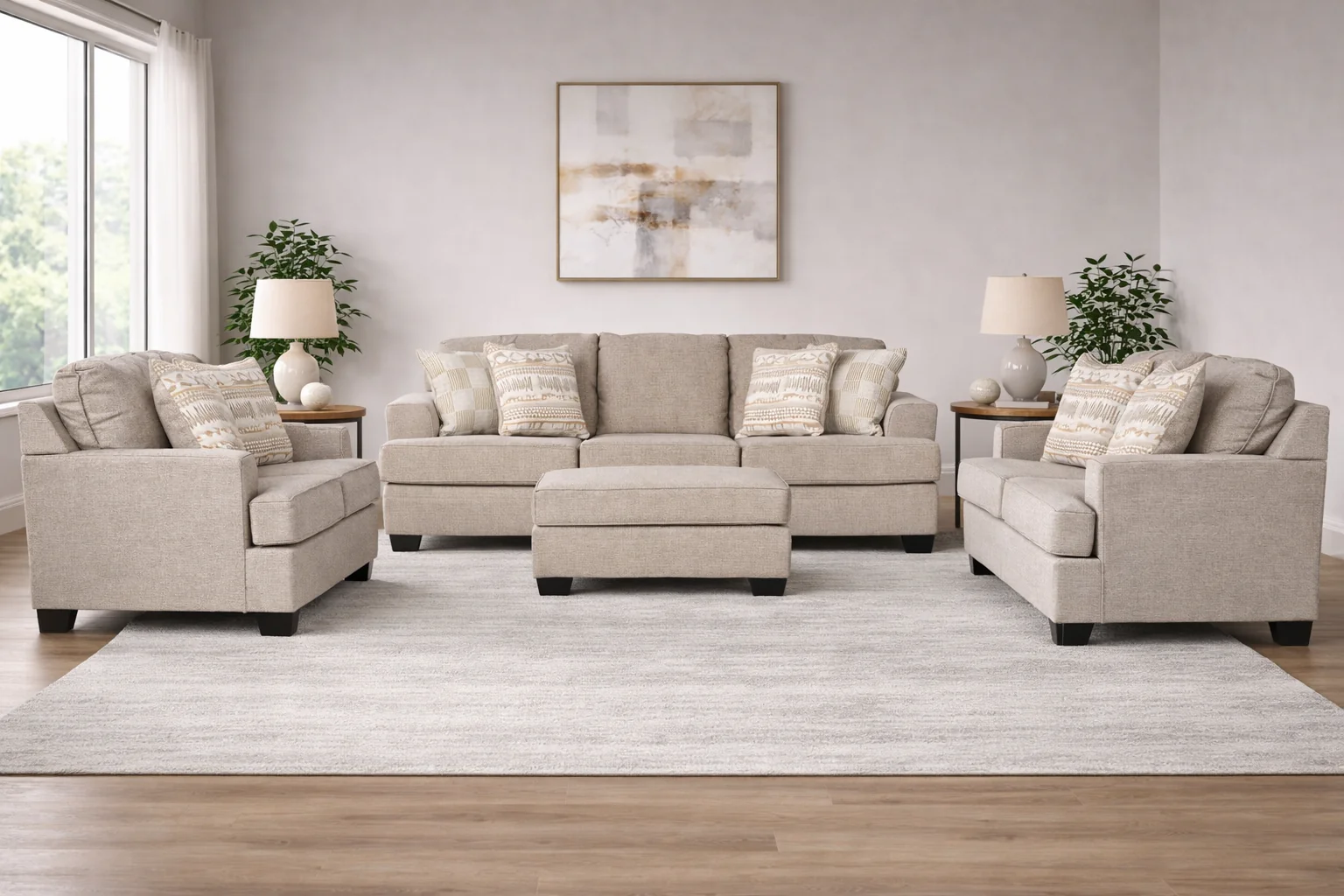 Chesterfield Sofa Set (3+2+2+ottoman) - Image 3