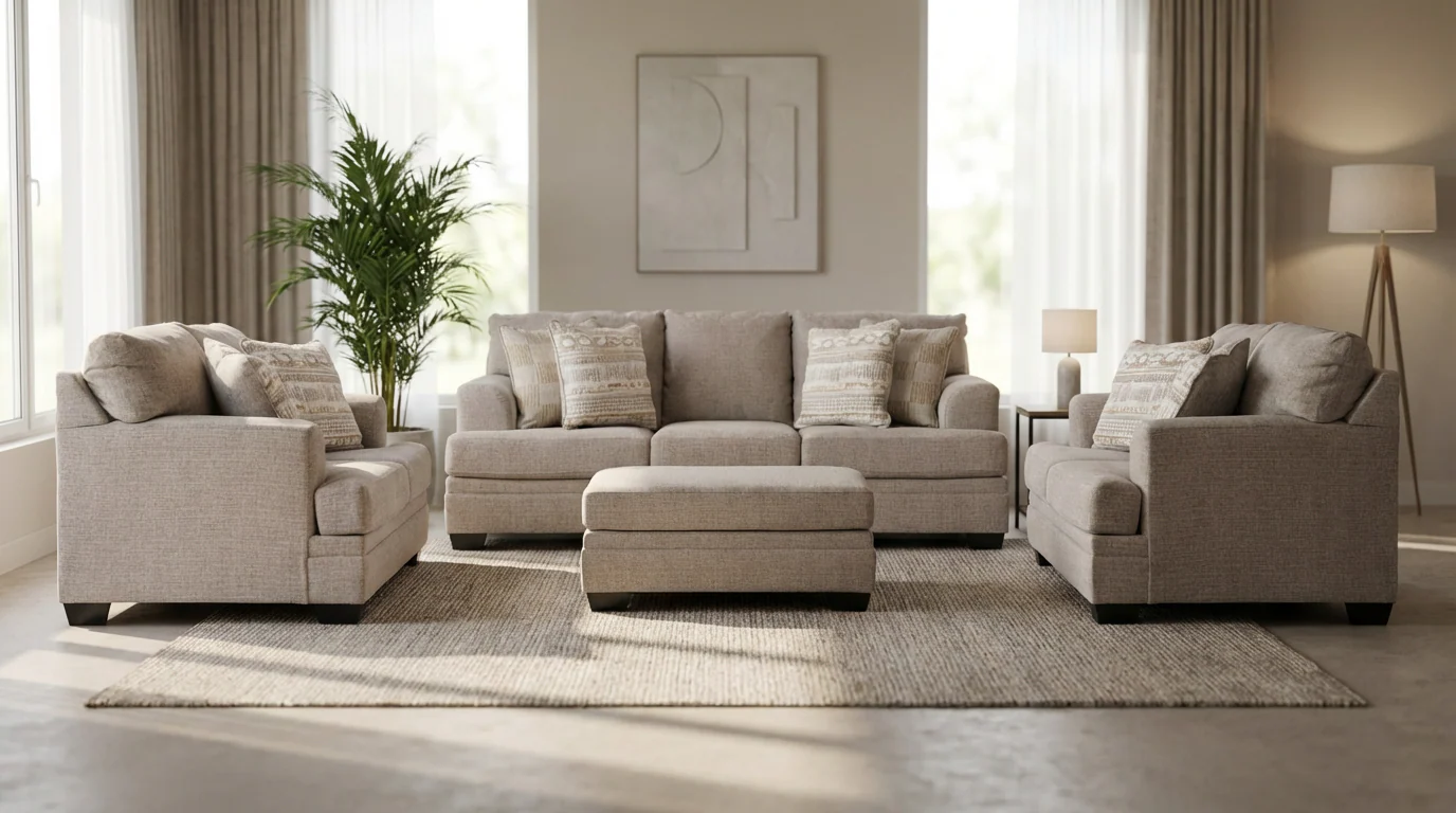 Chesterfield Sofa Set (3+2+2+ottoman) - Image 4