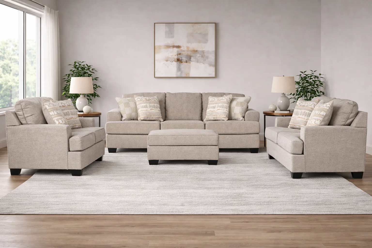 Chesterfield Sofa Set (3+2+2+ottoman) - Image 6