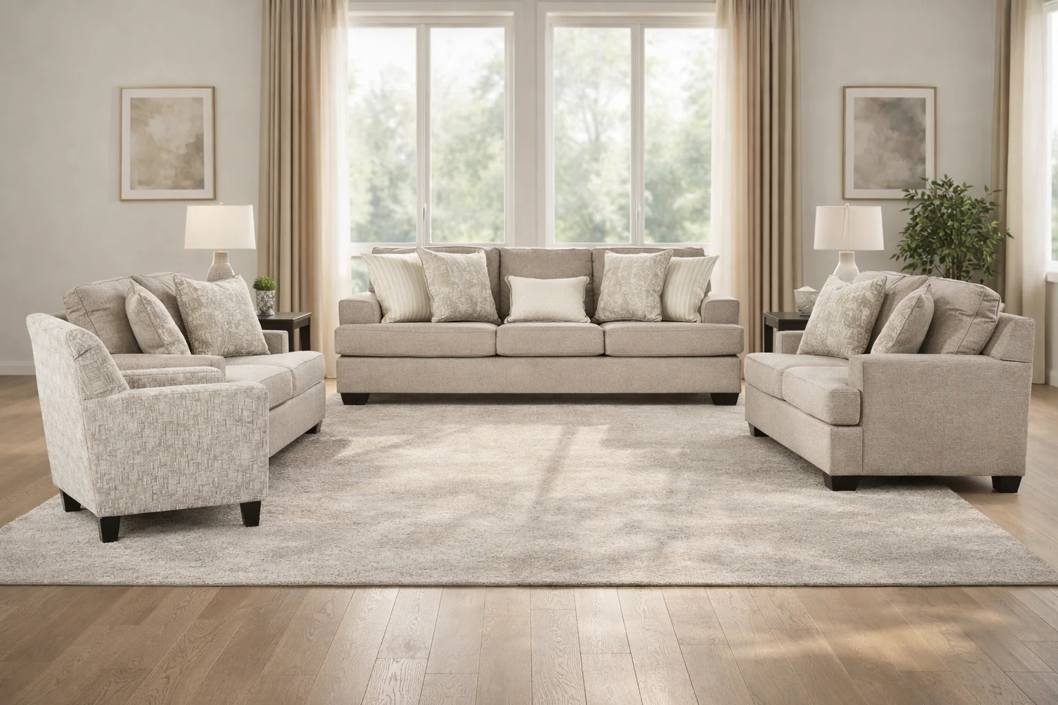Velvet Beast Sofa Set (3+2+2+Accent chair) - Image 3