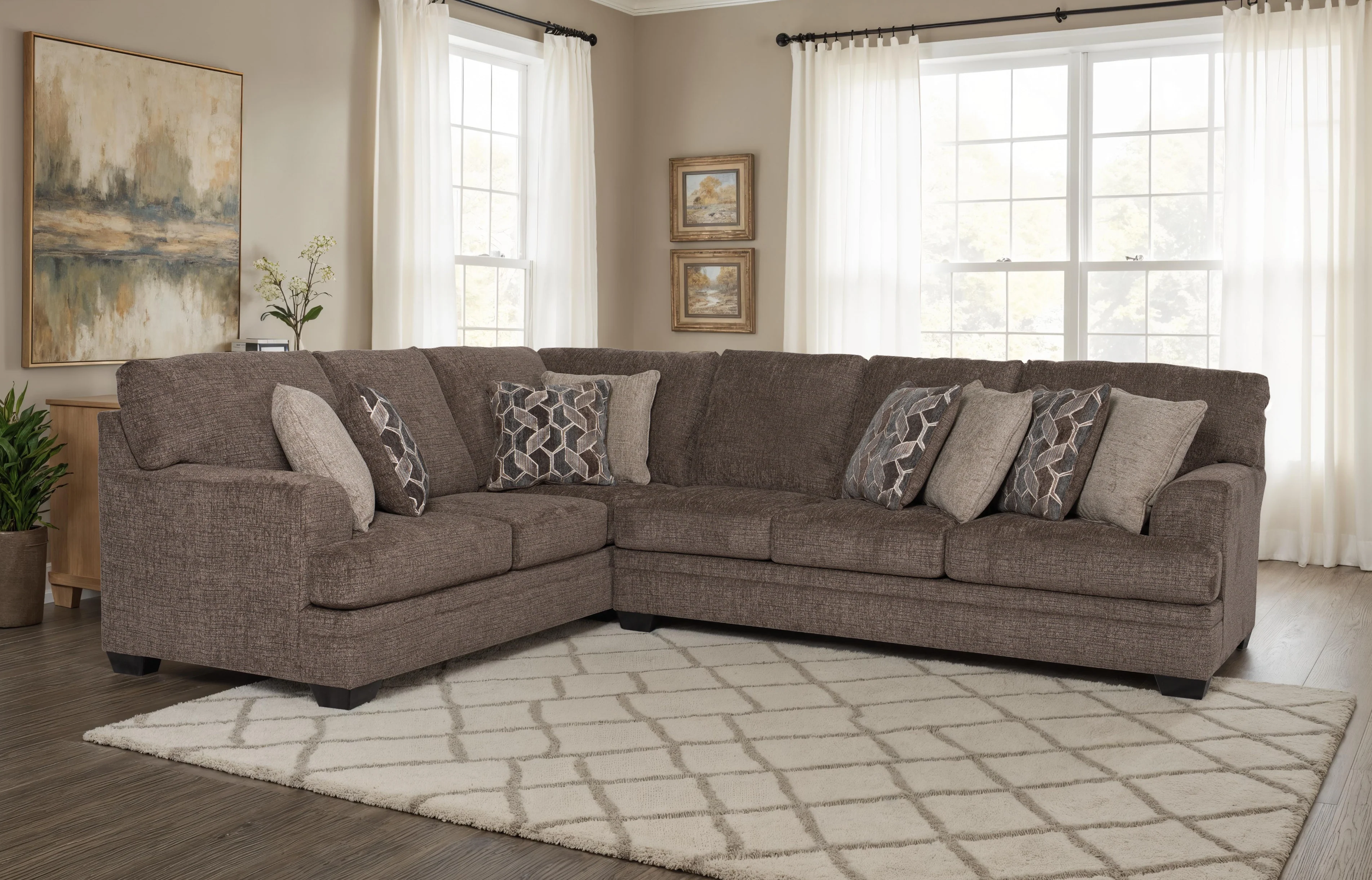 Avellin 6-Seater Sectional Sofa Set