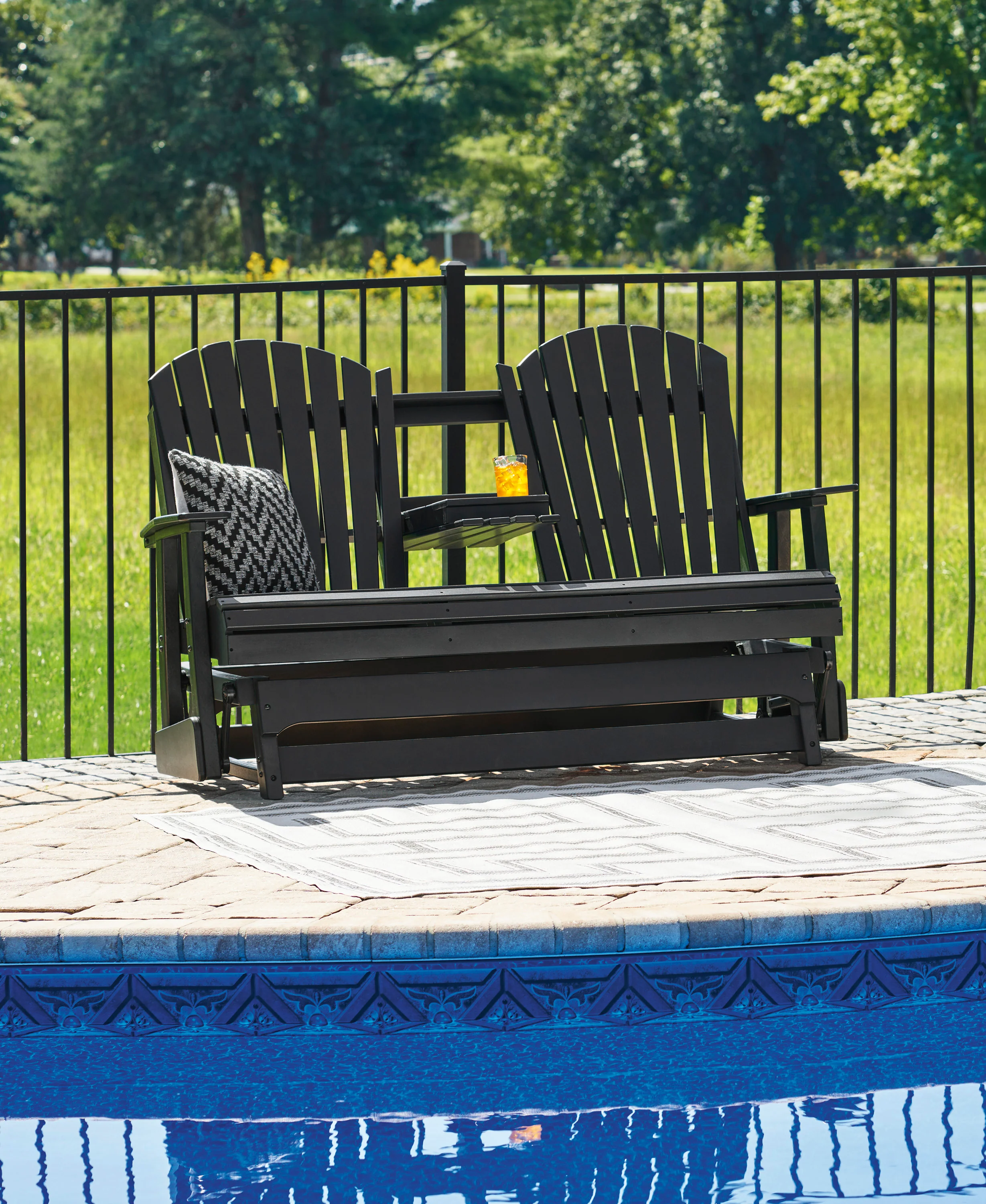 Fairen Trail Glider Loveseat - Image 6