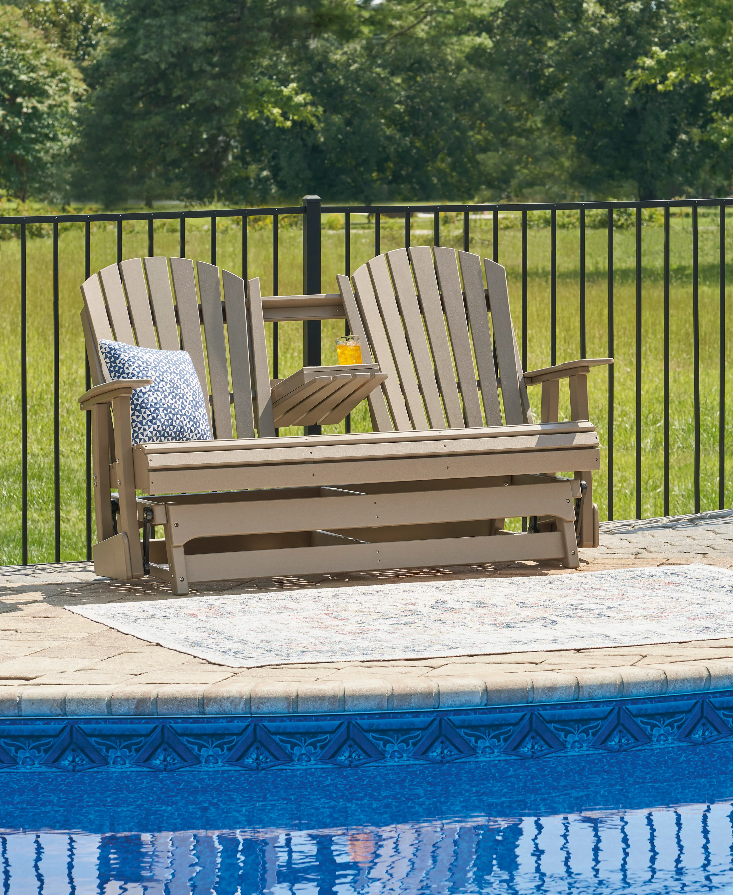 Hyland Wave Treasure Glider Loveseat - Image 6