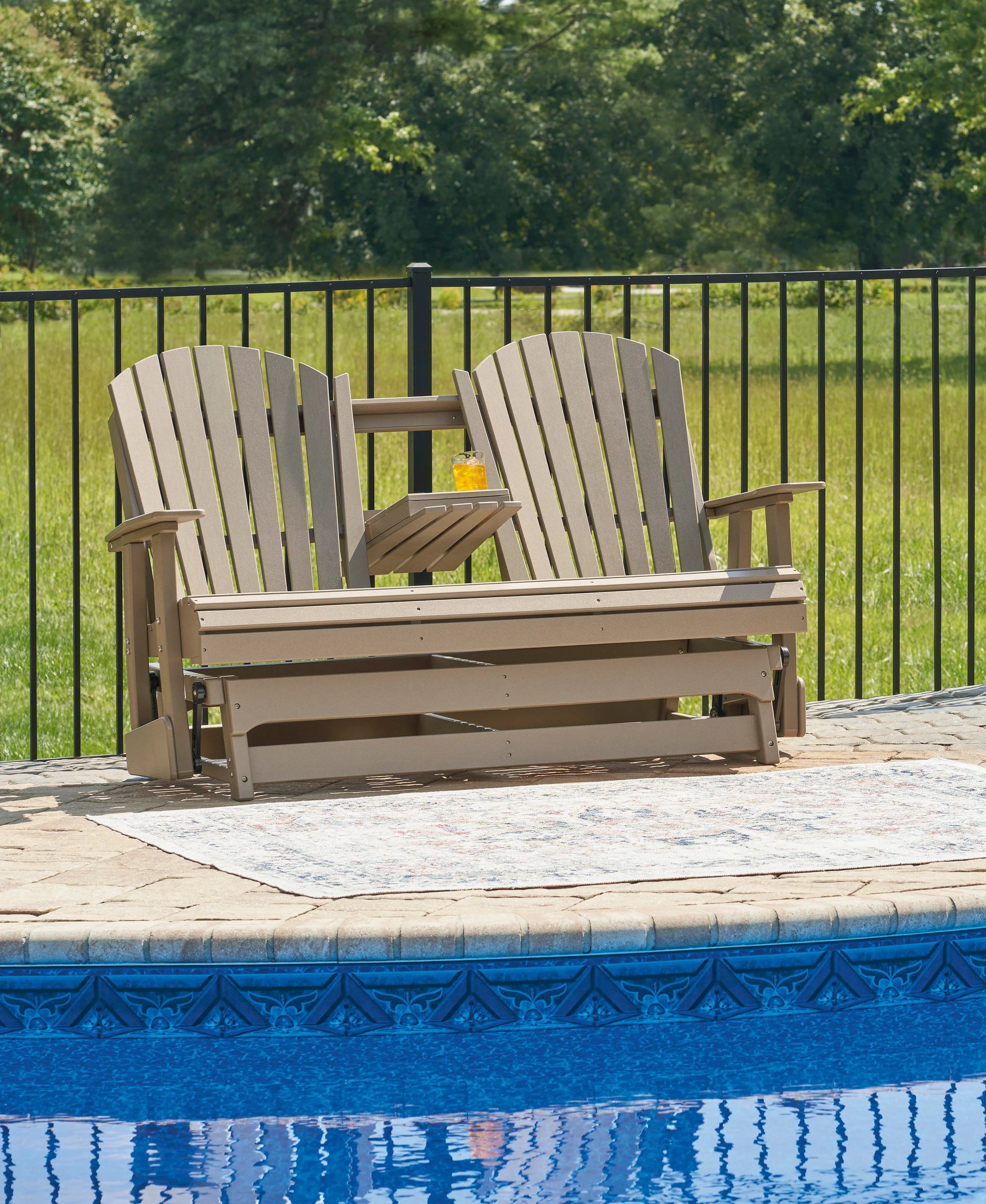 Hyland Wave Treasure Glider Loveseat - Image 8