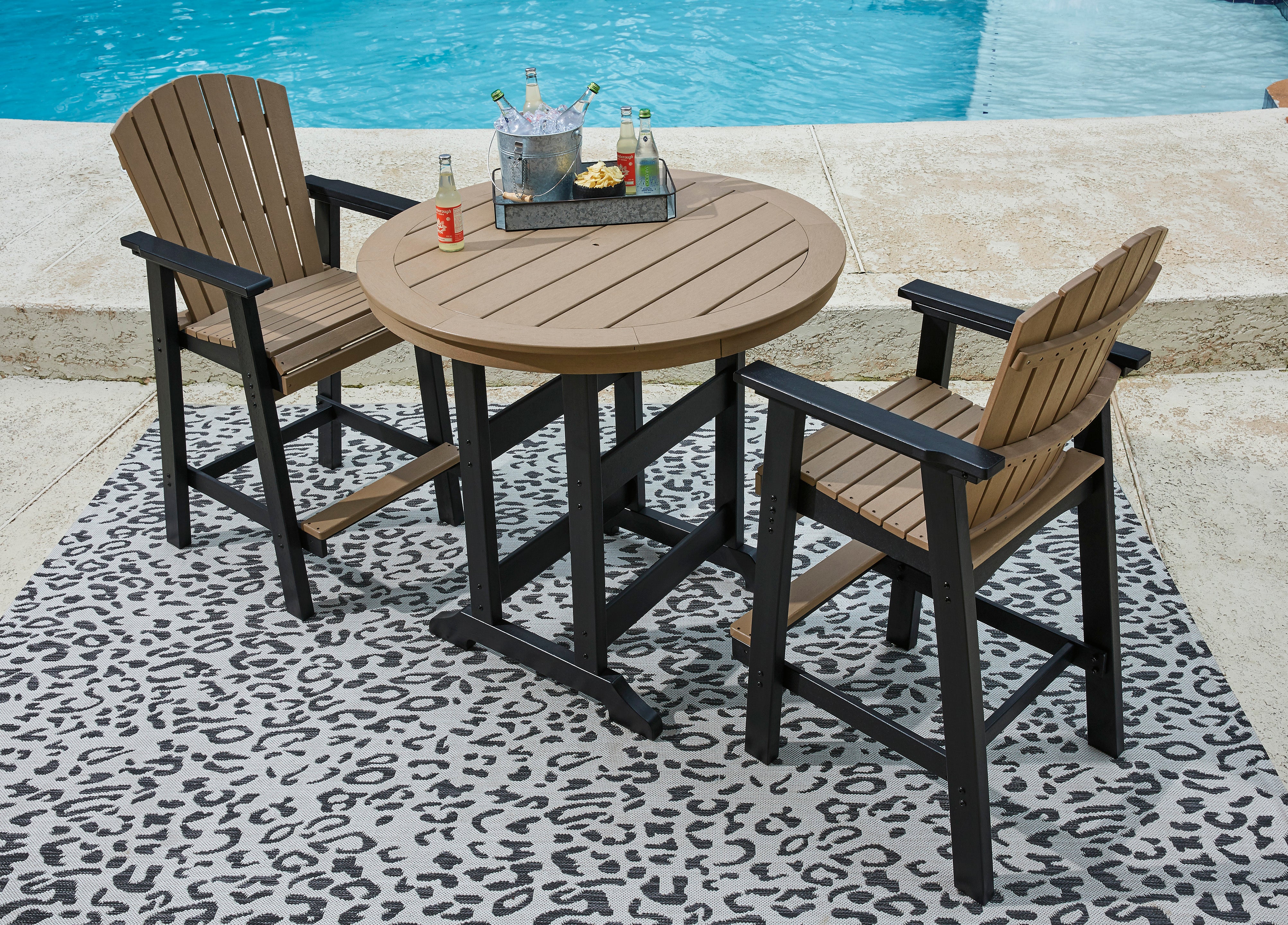 Fairen Trail Round Bar Table With Umb Opt - Image 9