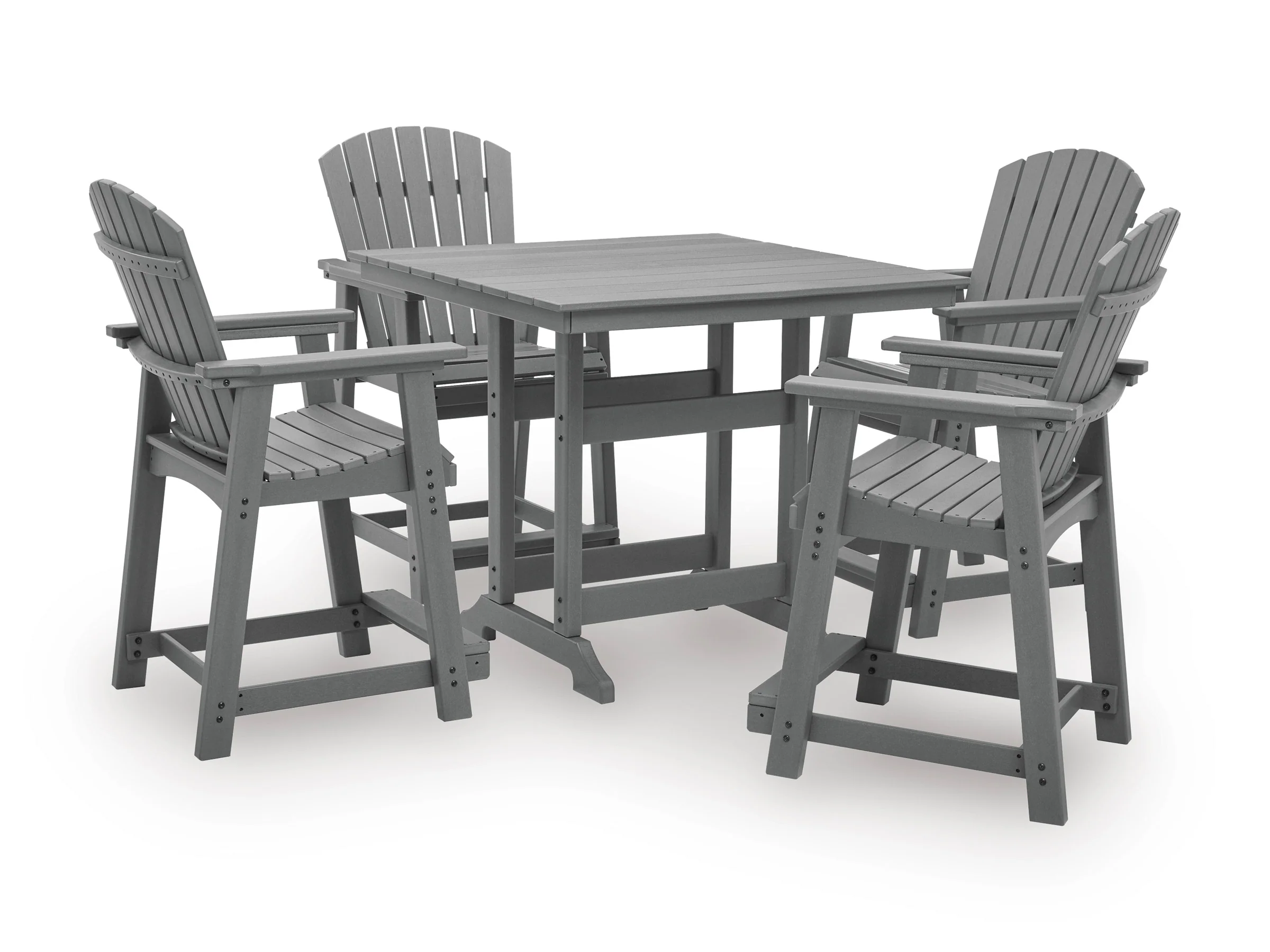 Ross Cove Outdoor Table Set With 4 Barstool - Image 2