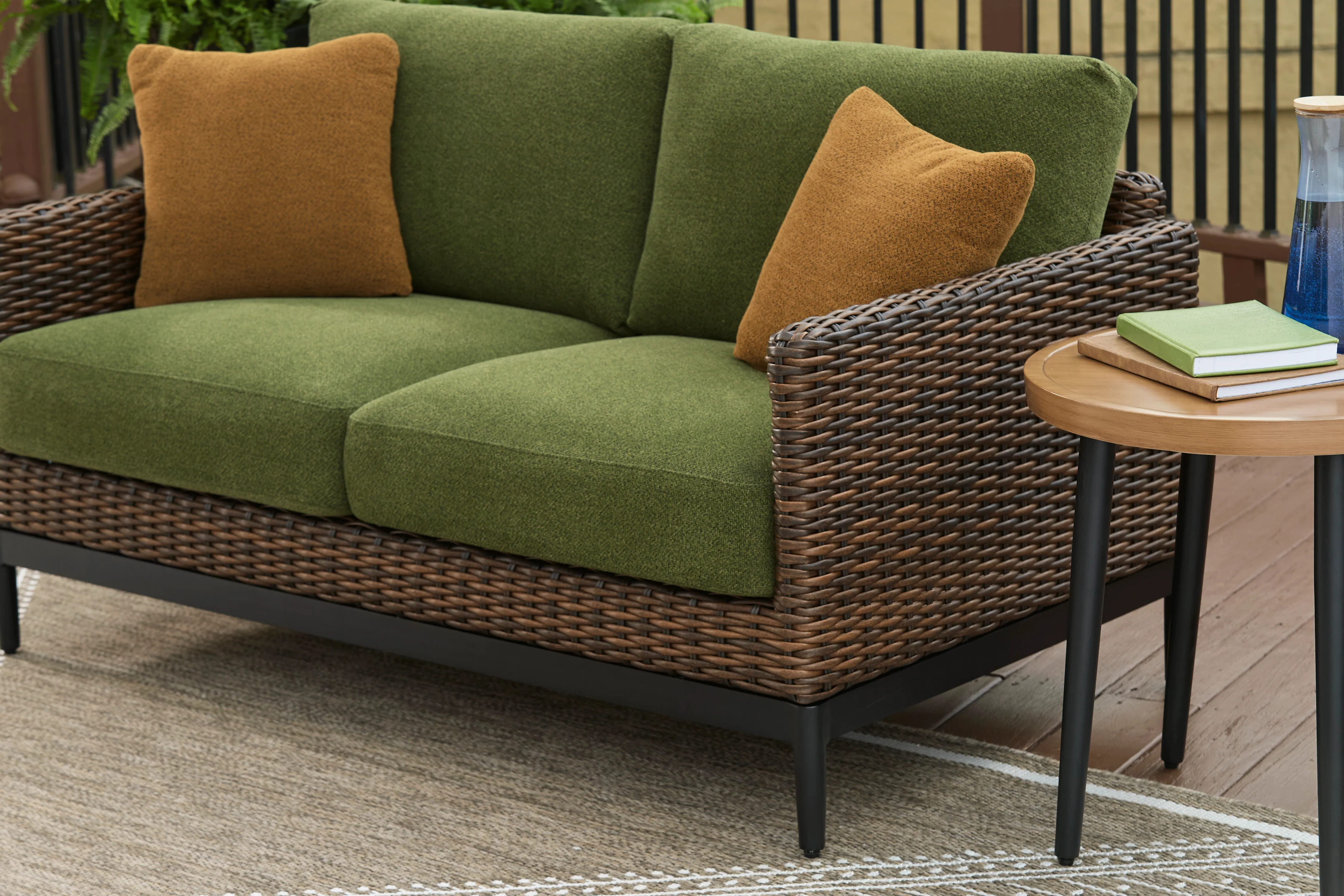 Horizon Hall Outdoor Sofa Set With Cocktail Table & End Table - Image 29