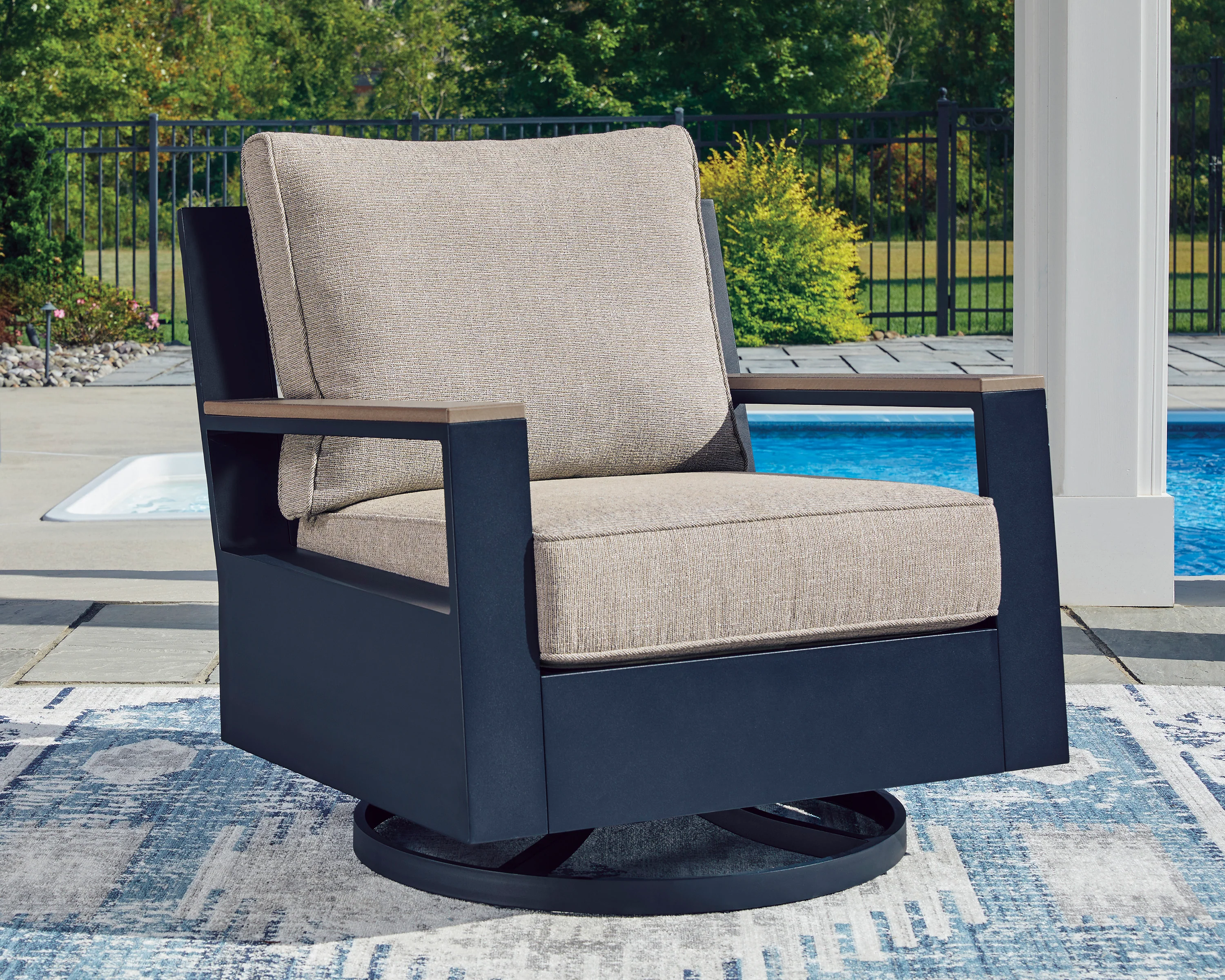 Mabry Shores Swivel Glider Chair With Cushion