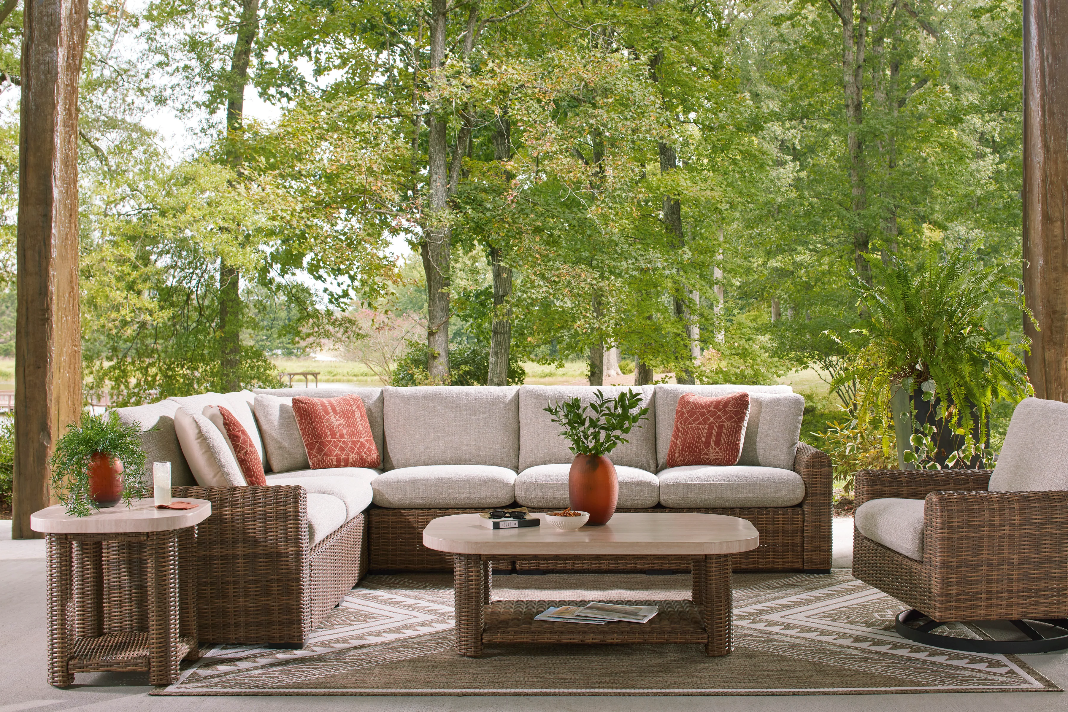 Angel Island Swivel Lounge With Cushion - Image 9