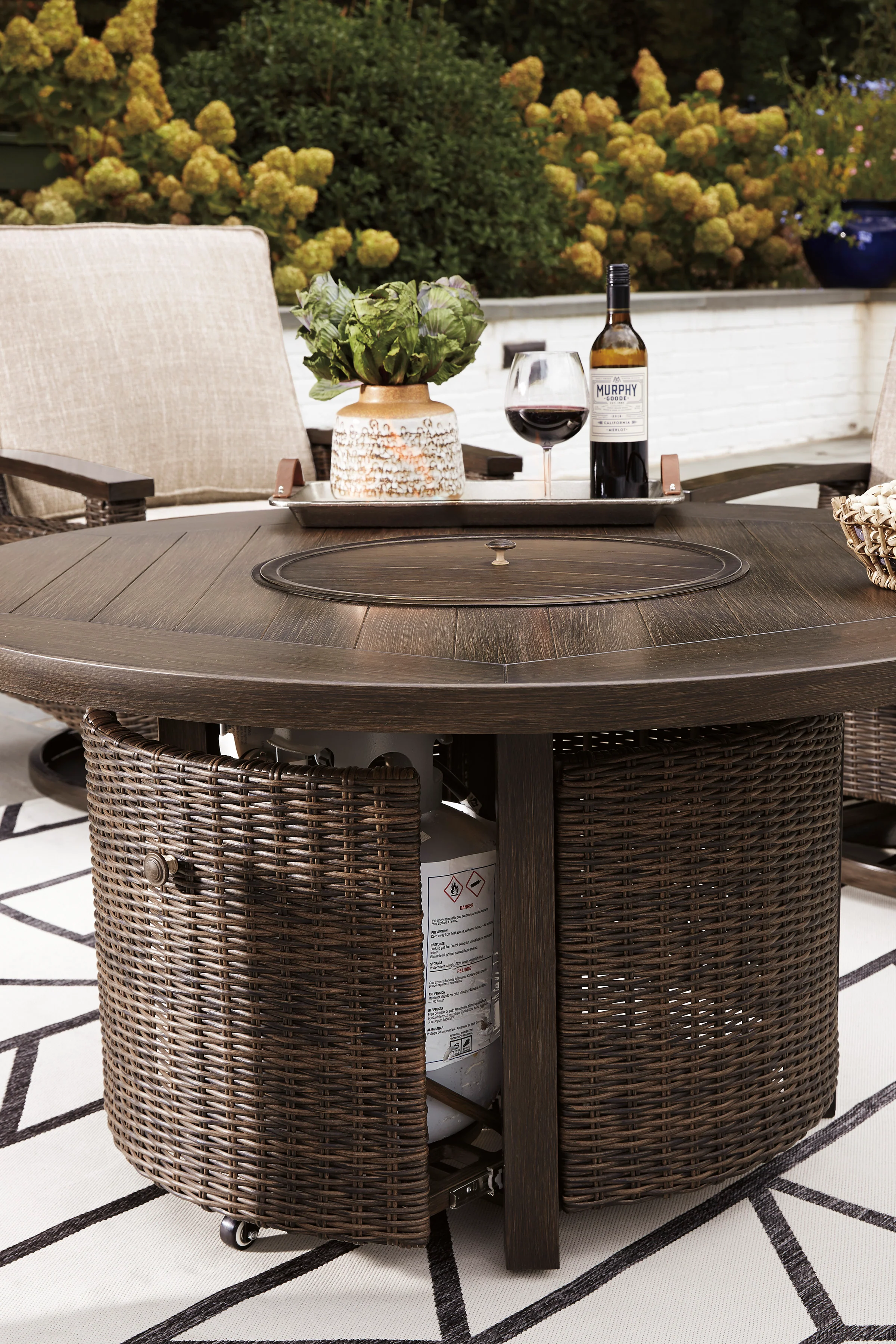 Paradise Trail Round Fire Pit Table - Image 3
