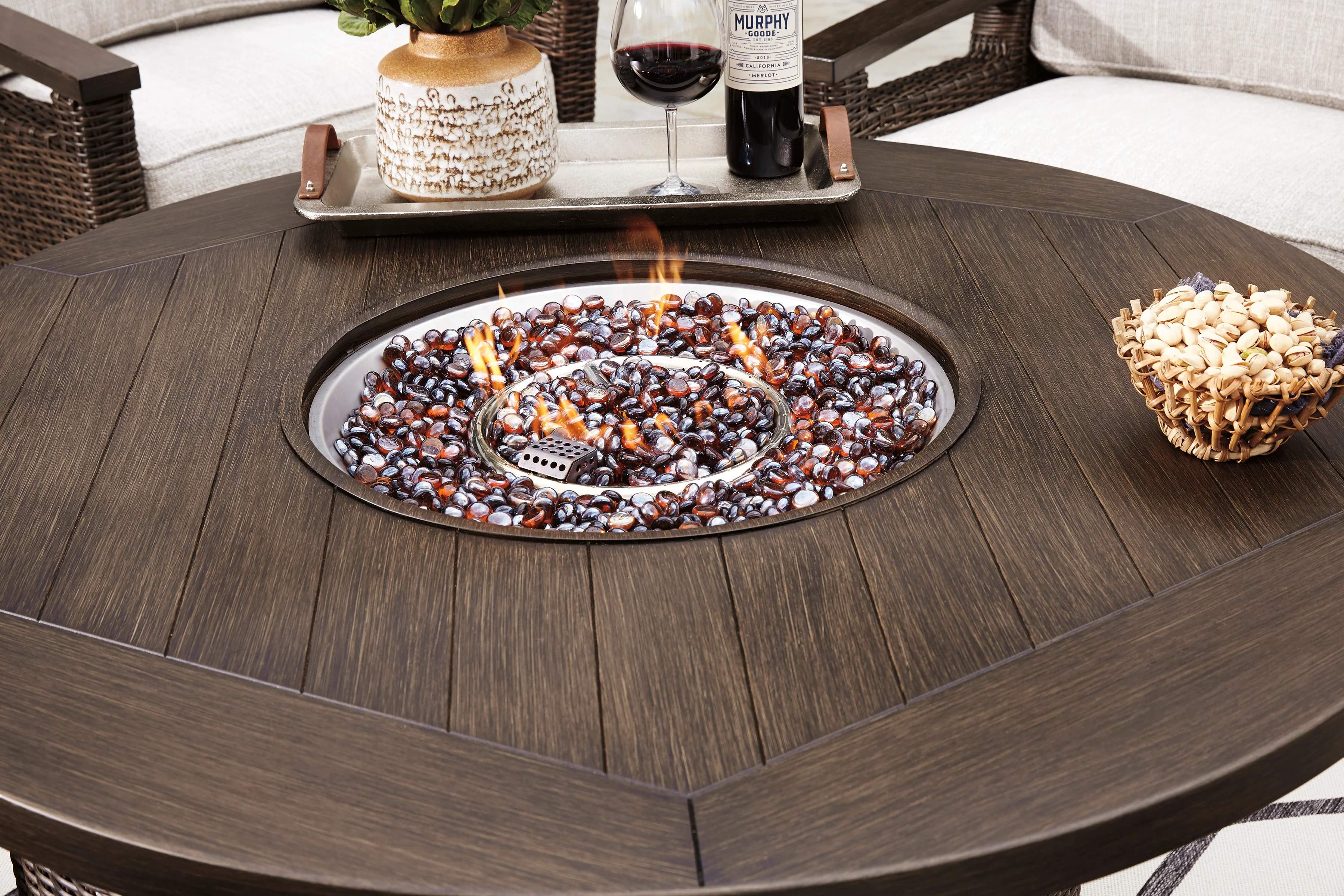 Paradise Trail Round Fire Pit Table - Image 4