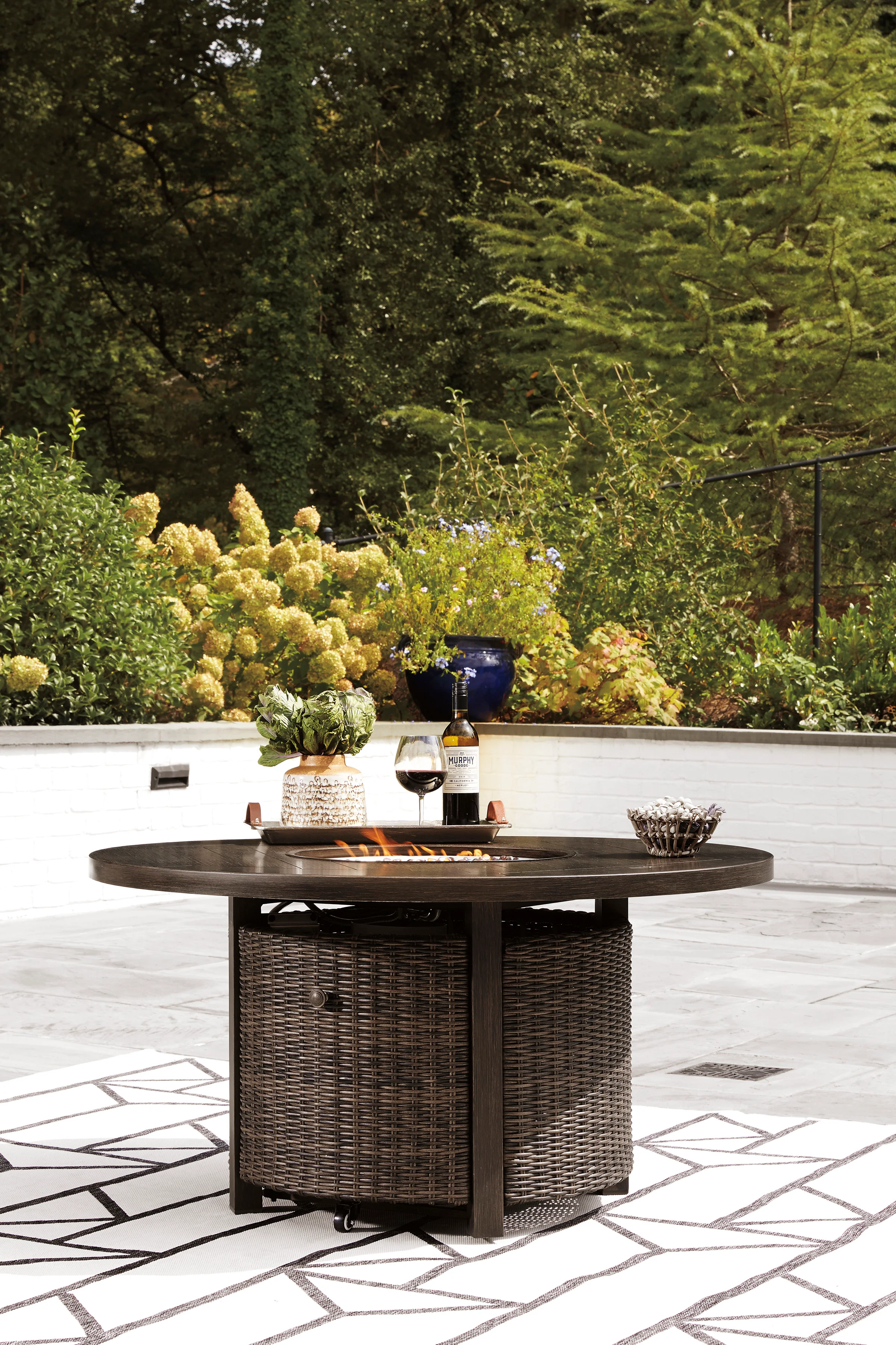 Paradise Trail Round Fire Pit Table - Image 6